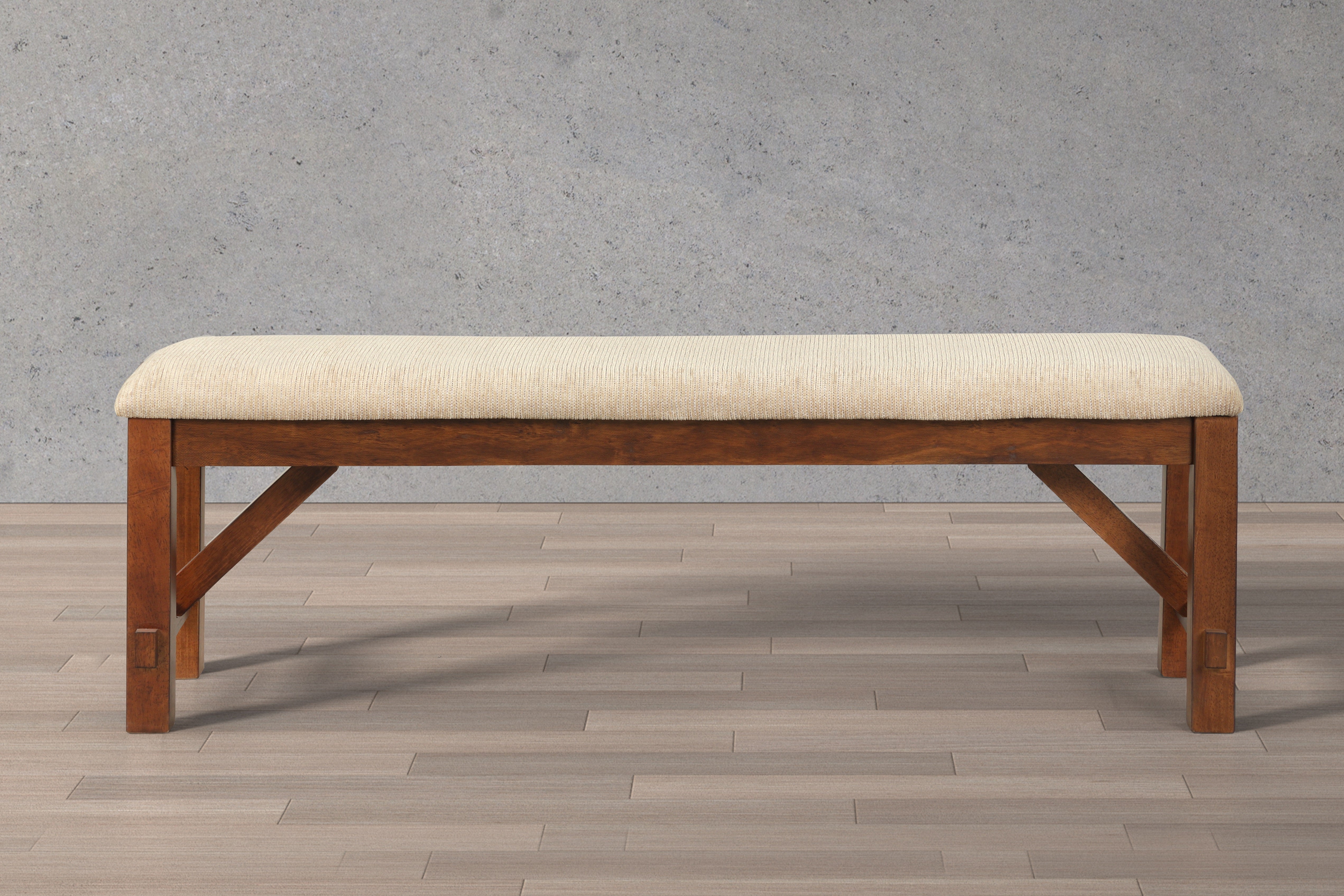 Roundhill Furniture Karven Solid Wood Dining Bench - Sturdy & Stylish for Kitchen, Dining Room, or Breakfast Nook - Perfect for Farmhouse & Modern Homes