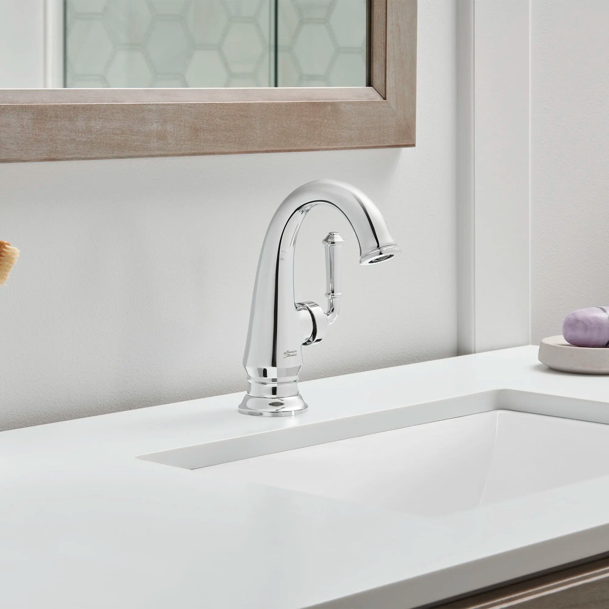 Delancey® Single Hole Single Handle Bathroom Faucet 1.2 GPM/4.5 LPM - Modern Water-Saving Bathroom Sink Faucet with Lever Handle - Perfect for Small Bathrooms, Powder Rooms & Vanities