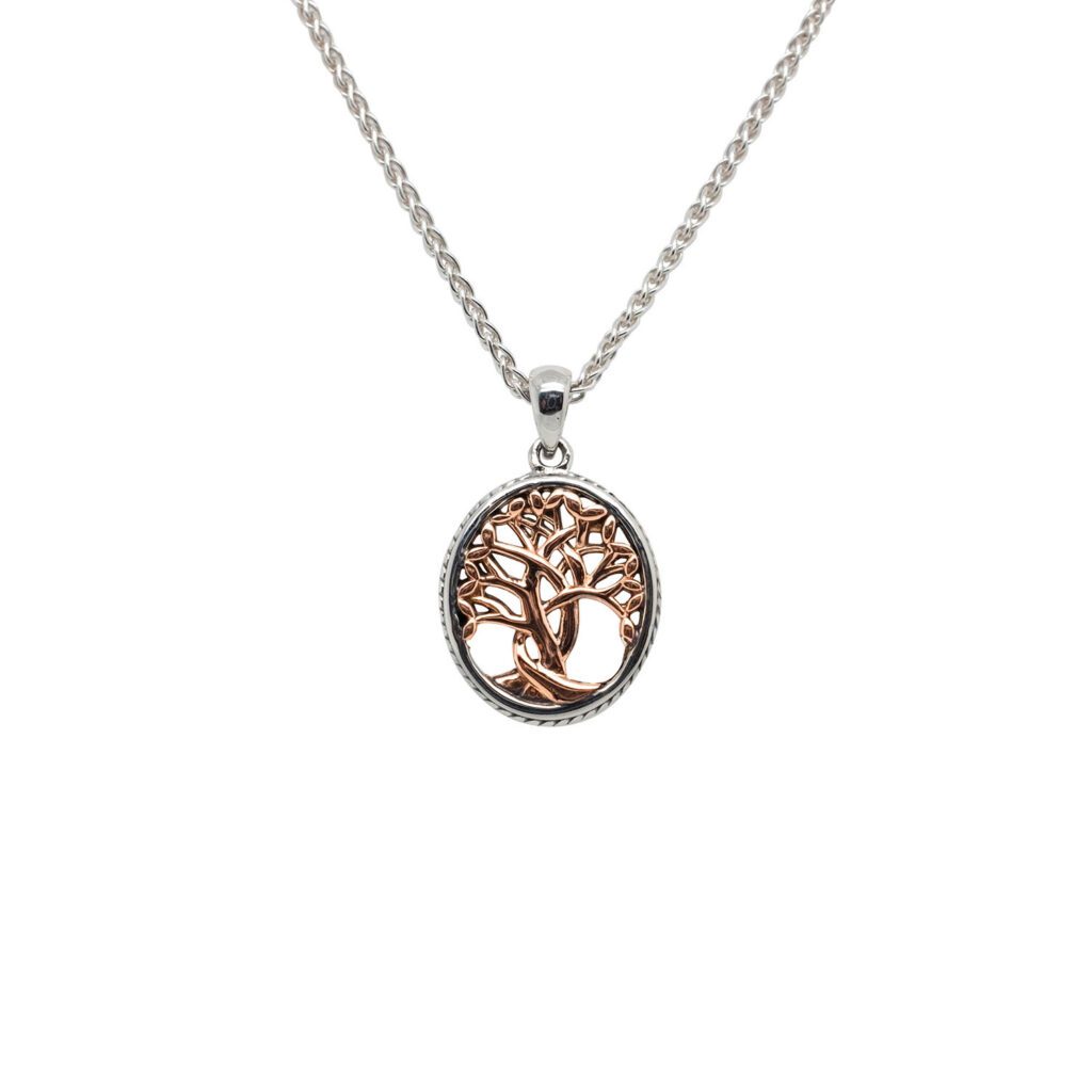 10K Yellow Gold or Rose Gold Tree of Life Pendant Necklace - Dainty Silver Jewelry for Women - Perfect for Everyday Wear, Gifts & Spiritual Occasions