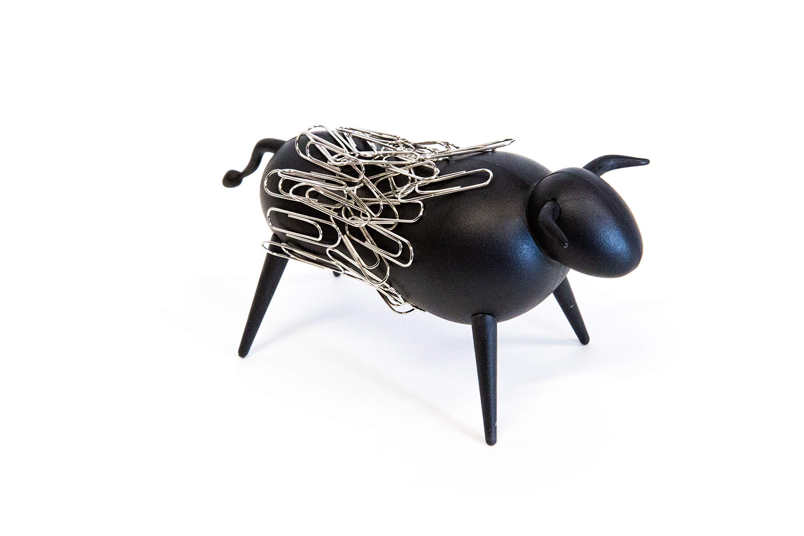 Magnetic Bull Paper Clip Holder - Fun & Secure Office Desk Organizer for Staples, Paper Clips, Bobby Pins | Durable Magnetic Office Accessories | Perfect for Home Office, School Desk & Workspace Organization