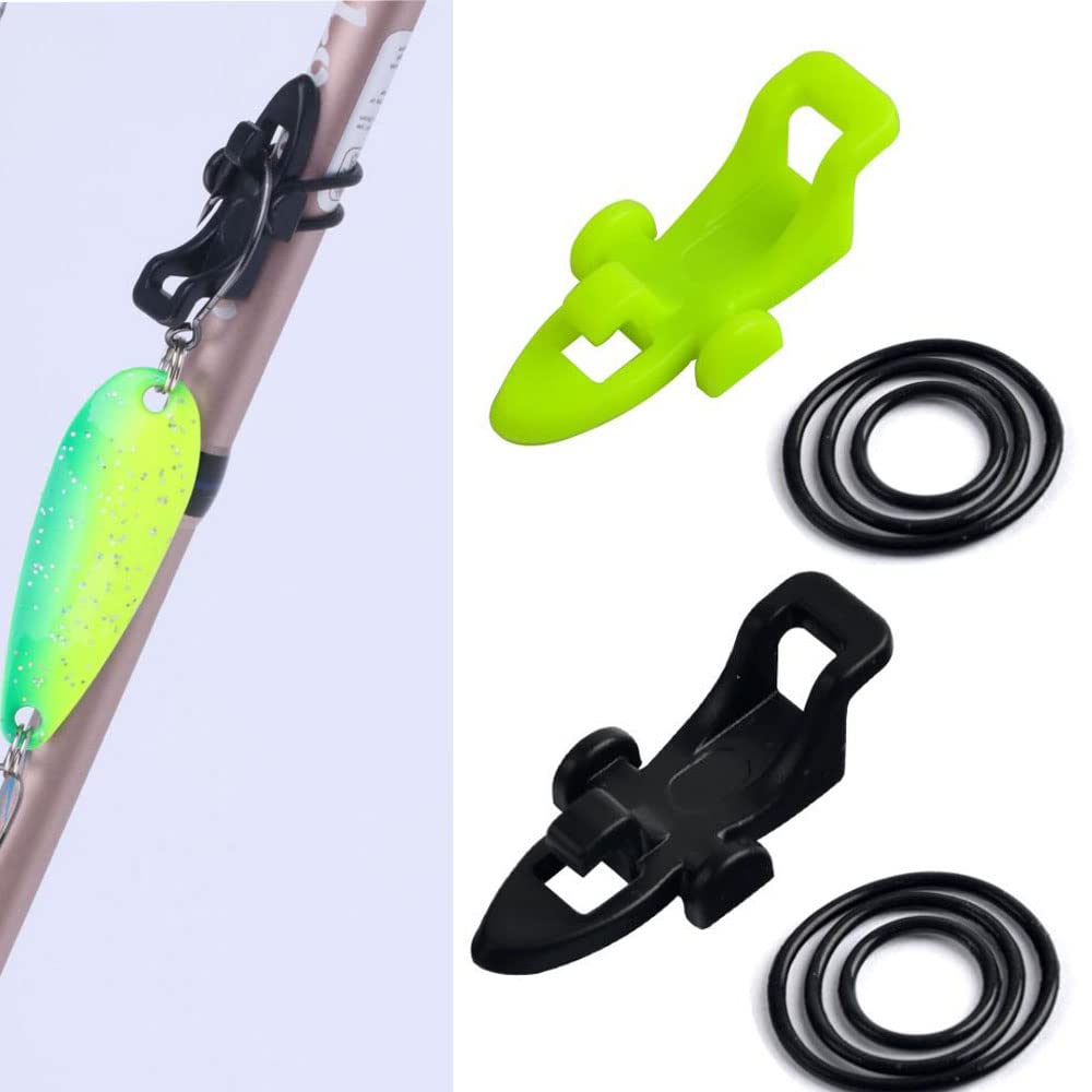 **10pcs Fishing Hook Keeper with 3 Rubber Rings - Secure Rod Holder for Saltwater & Freshwater Fishing - Perfect for Boat, Shore, and Ice Fishing**