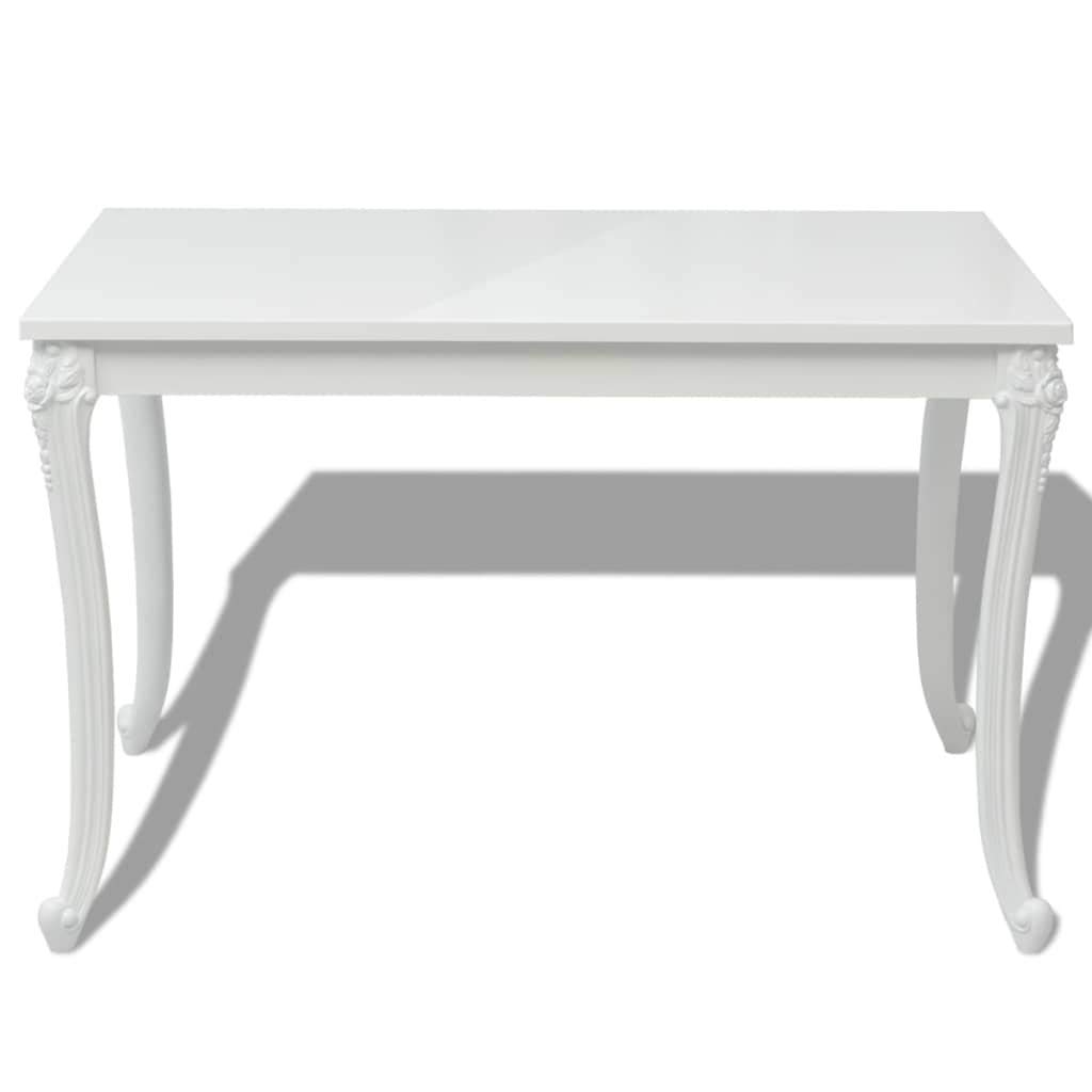 FAMIROSA Glossy Coffee Table - Modern MDF Sofa Table for Living Room & Office Decor