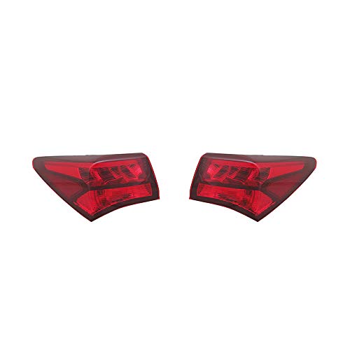 RAREELECTRICAL New Outer Pair of LED Tail Lights Compatible with 2017 Acura TLX Tech Advance - 33500-TZ3-A01 - Enhances Safety & Style for Night Driving