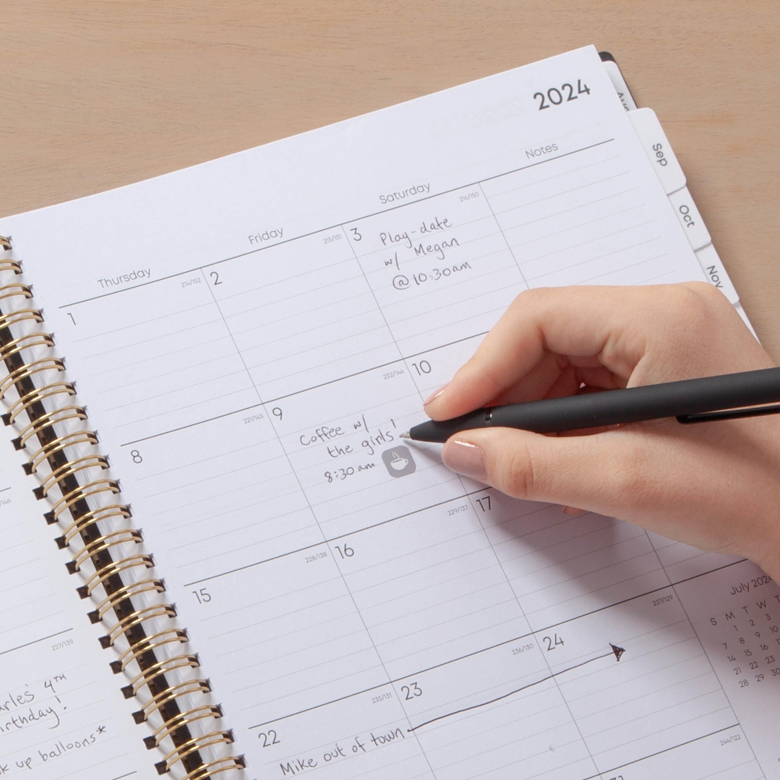 Blue Sky 17-Month 2024-2025 Academic Planner | August 2024 - December 2025 | 8.5