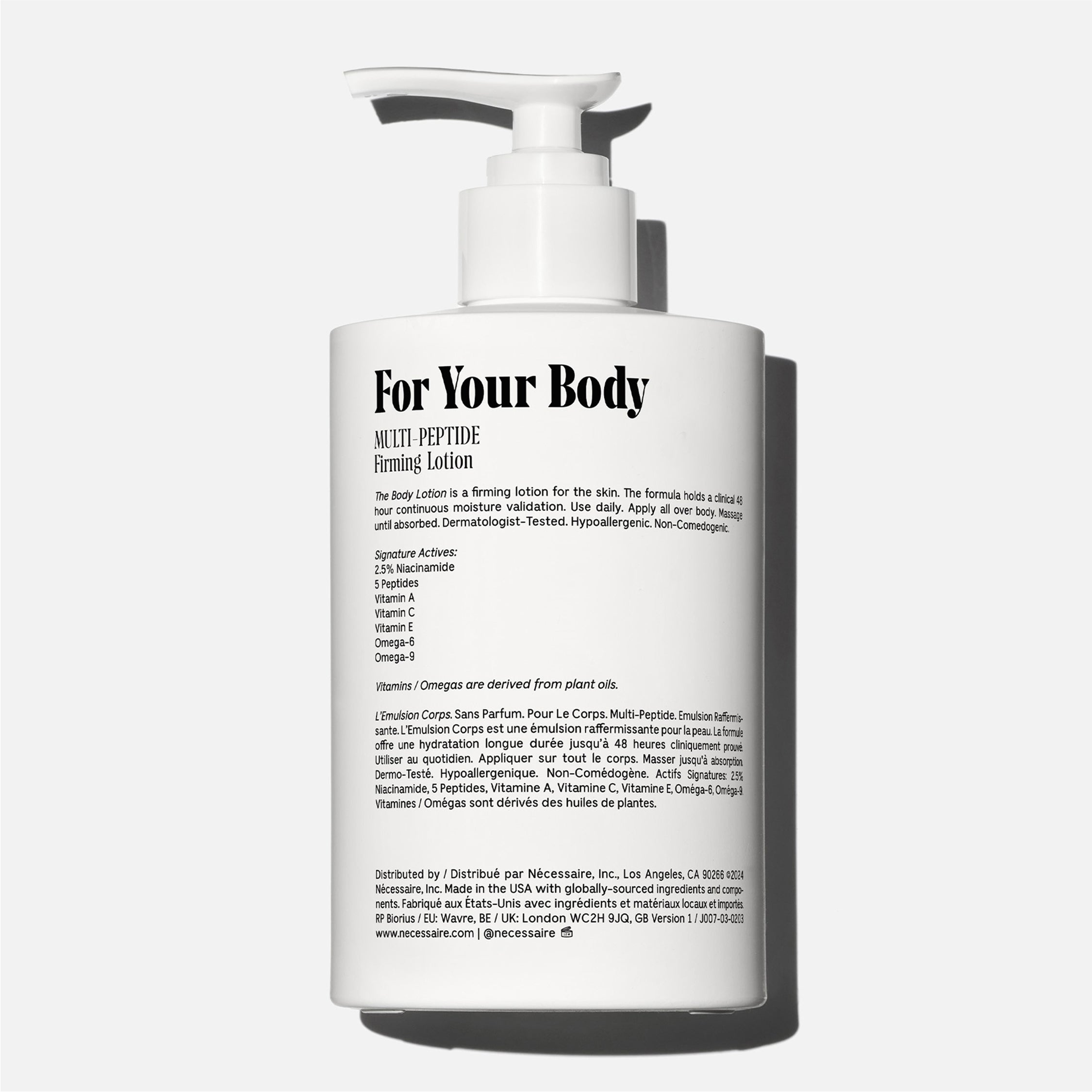 Fragrance-Free Body Lotion for Dry & Sensitive Skin | Hypoallergenic Moisturizer for Daily Hydration & Nourishment | Perfect for Winter Care & Post-Shower Use