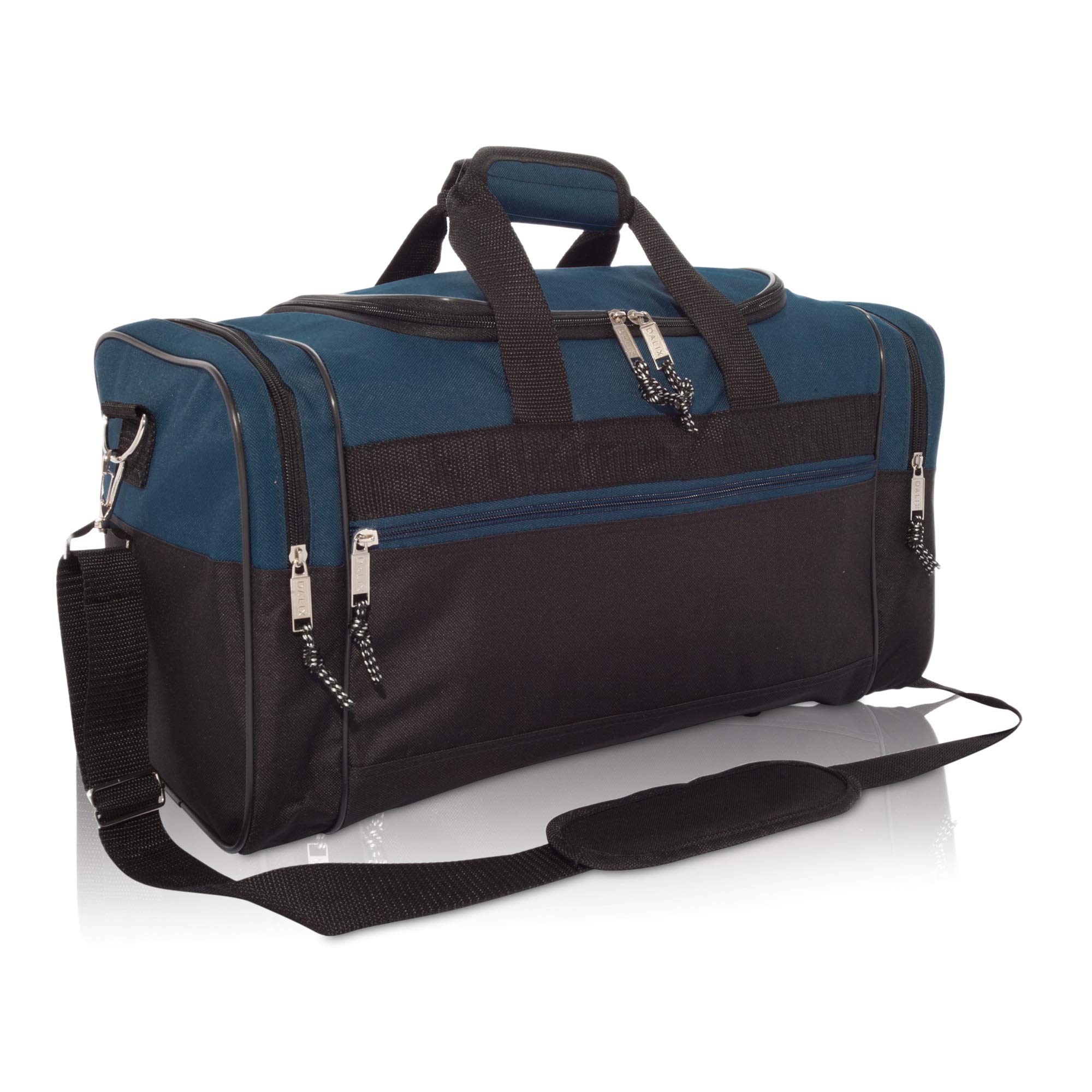 DALIX 17 Inch Durable Gym Duffel Bag - Large Blank Sports Bag for Travel, Workout & Fitness - Perfect for Gym, Sports, Travel & Weekend Getaways