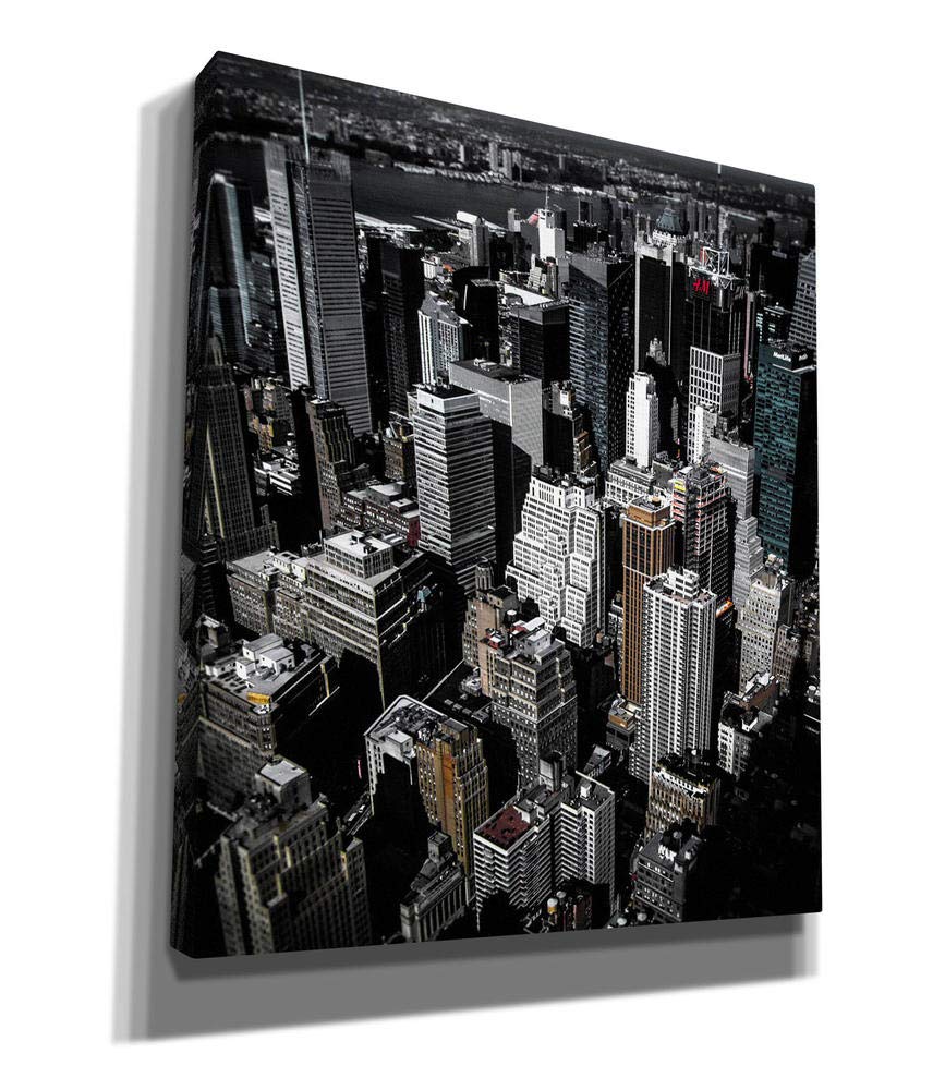 Nicklas Gustafsson 'Boxes of Manhattan' Canvas Wall Art - 26x34 Inches Modern Abstract Painting for Living Room, Bedroom & Office Decor