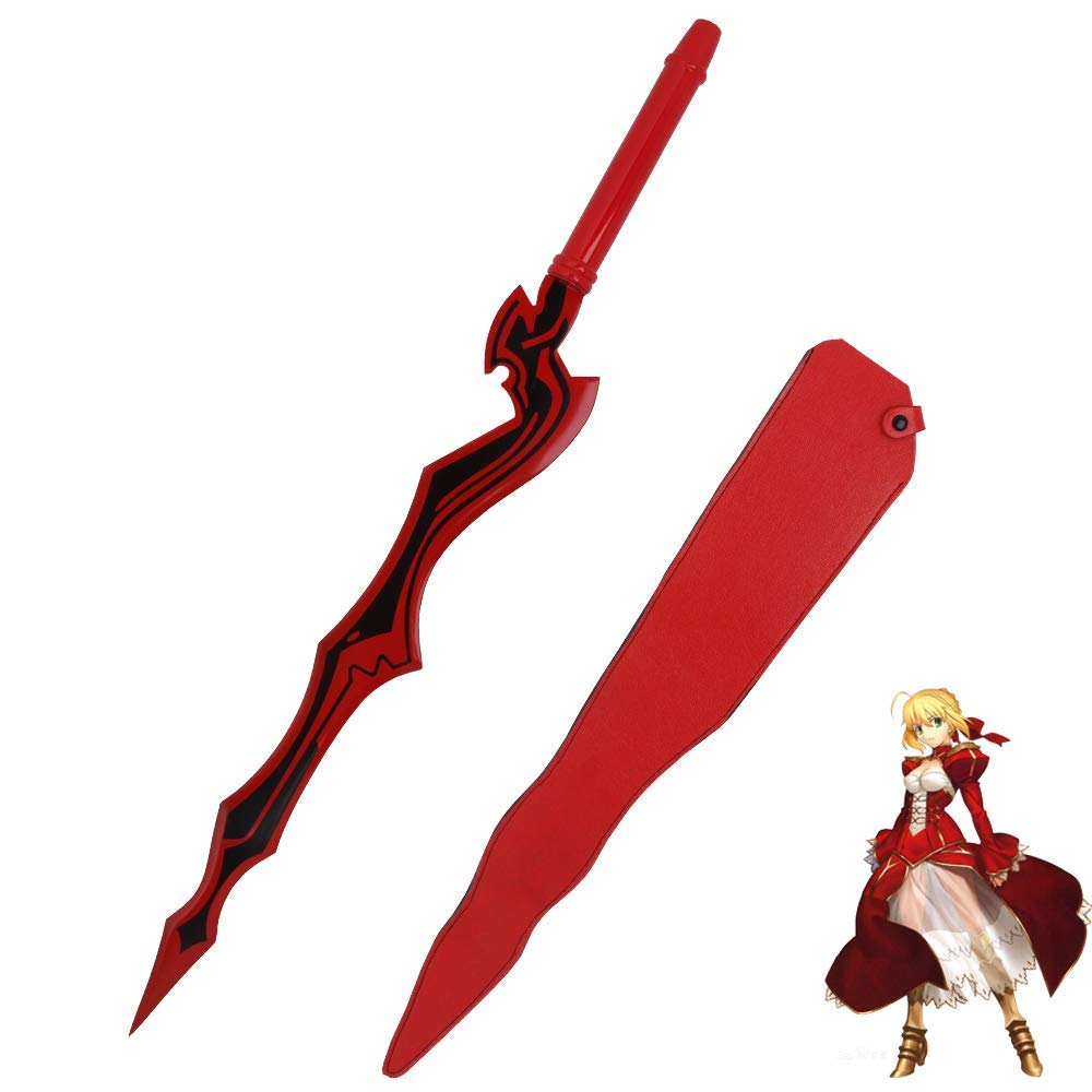 Fate/Extra Last Encore Saber Nero Claudius Cosplay Sword - Aestus Estus Replica Carbon Steel Anime Game Prop for Cosplay, Collection & Display