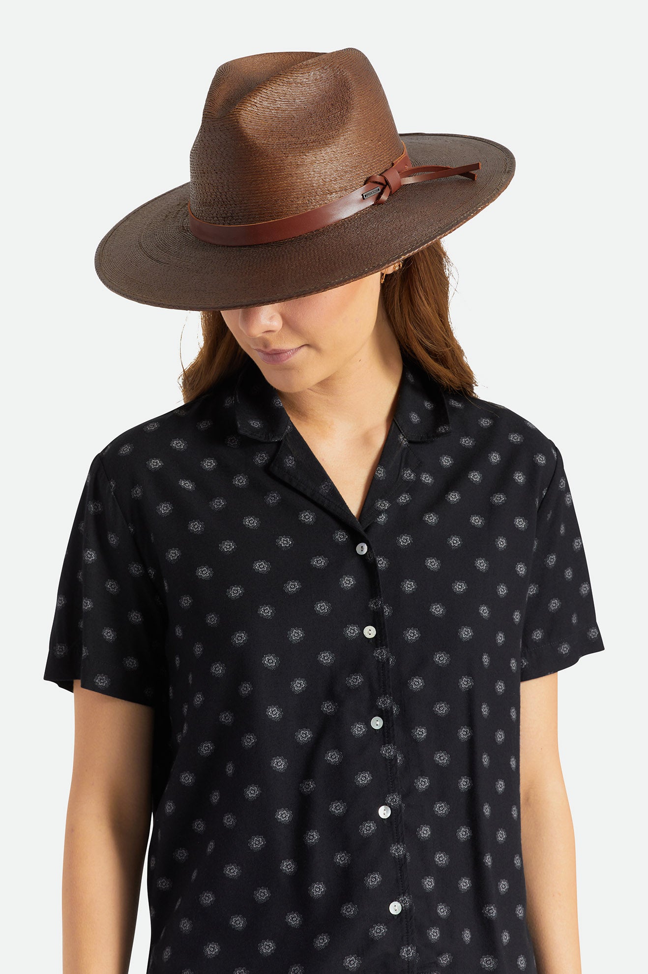 Field Proper Straw Hat - Deep Brown Sun Hat for Men & Women - Wide Brim Summer Hat for Beach, Gardening, and Outdoor Activities