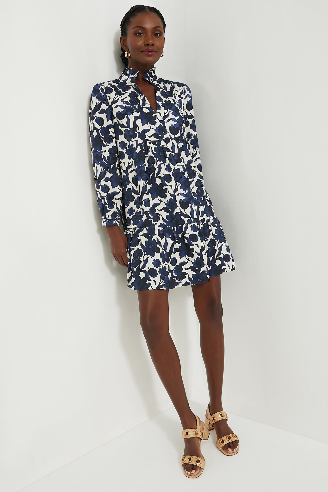 Blue Poppy Palmerston Floral Print Summer Dress for Women - Perfect for Beach Vacations, Garden Parties & Casual Outings