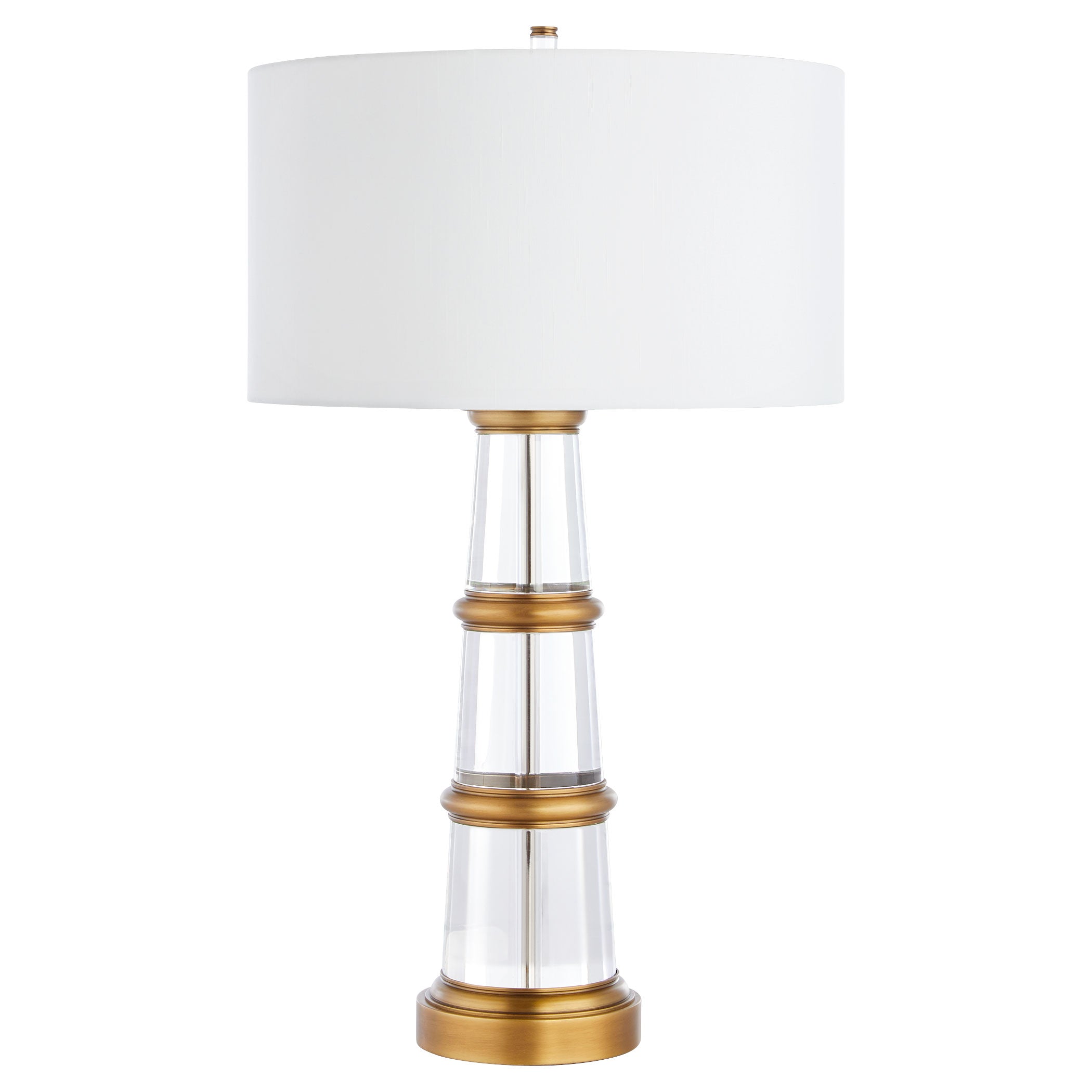 Cyan Design 11713 Bellamy Table Lamp - Crystal & Brass Finish Modern Lighting for Living Room, Bedroom, or Office Decor