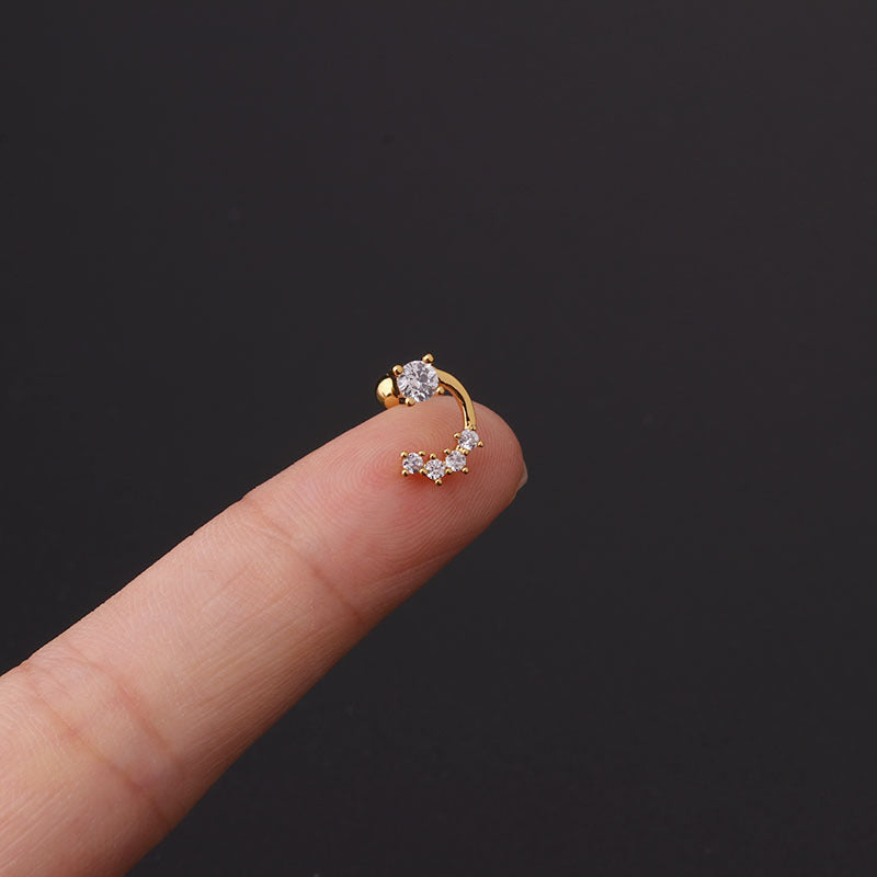 20G Cartilage Tiny Stud Earrings - Heart Shaped Cute Earrings for Women | HSPJ356 | Perfect for Daily Wear, Gifts & Special Occasions