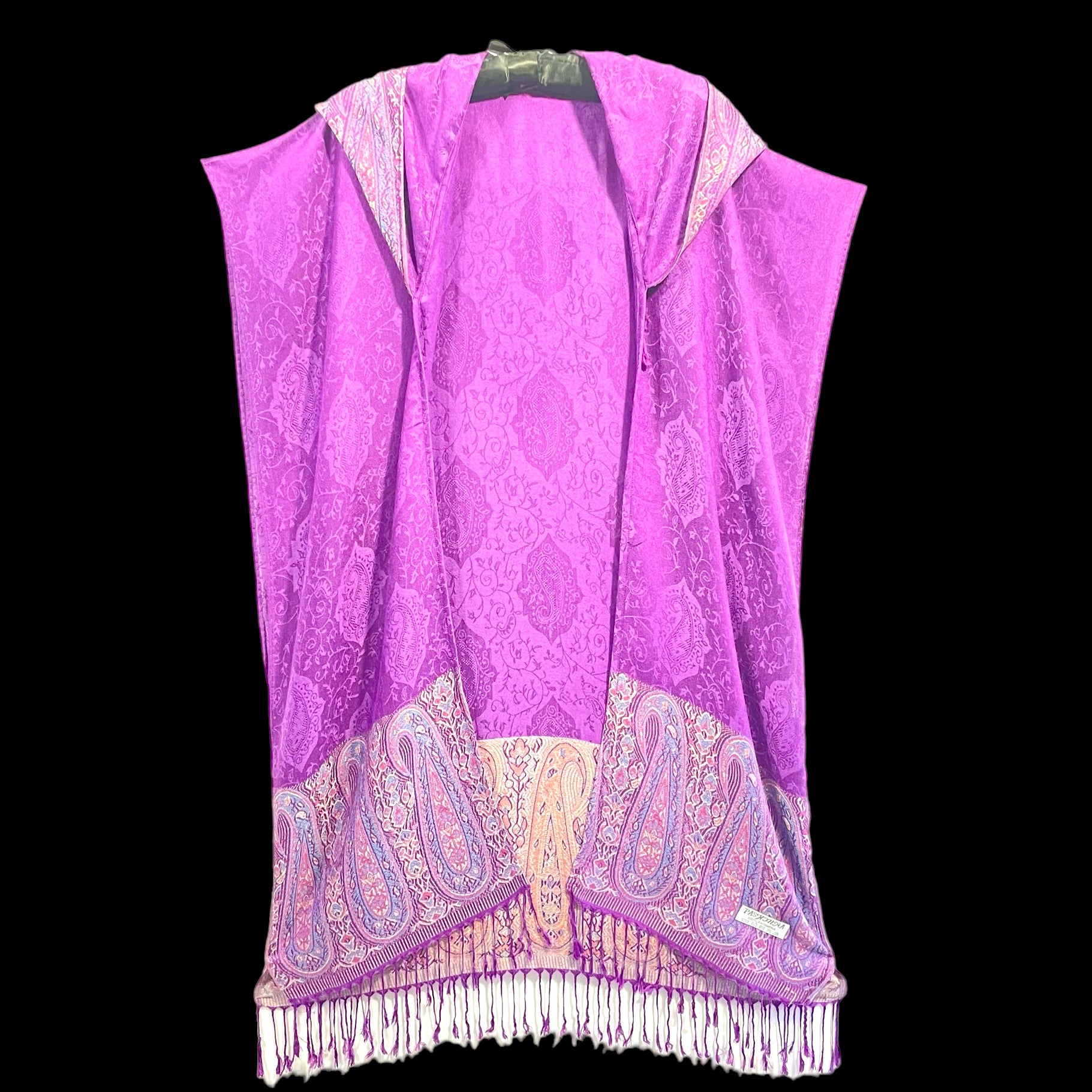 PASH KIMONO - Purple Paisley Pattern Japanese Style Robe | Lightweight Loungewear for Women | Perfect for Spa, Yoga & Relaxation at Home