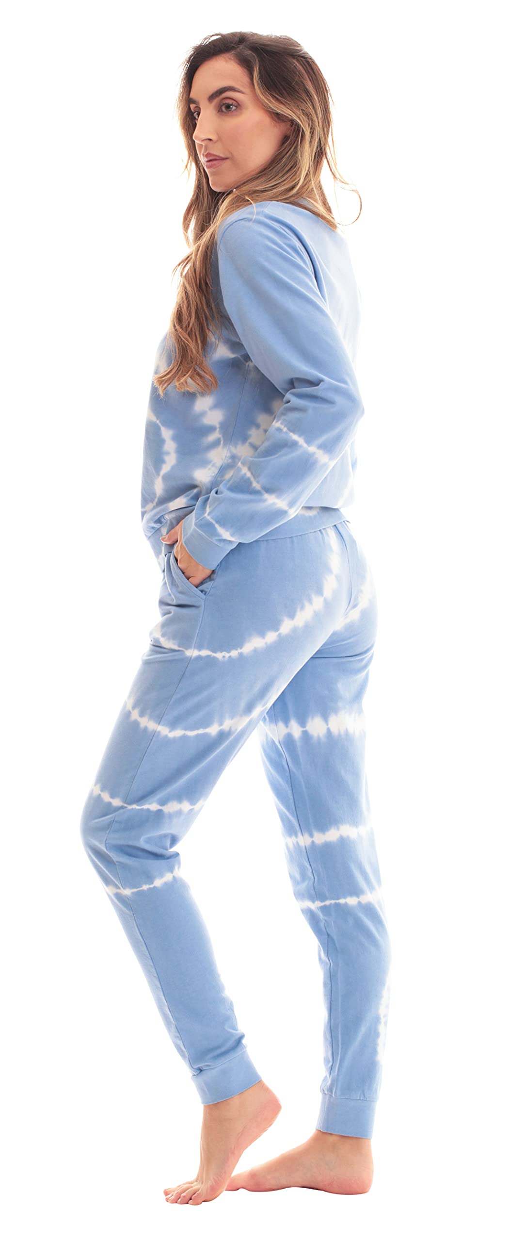 #followme Women's Ultra-Soft Velour Jogger Pajama Set - Cozy Lounge Pants & Top for Sleep, Relaxing at Home, and Comfortable Travel Outfits