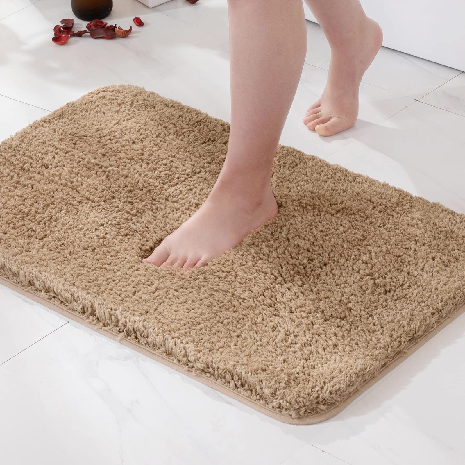 Non-Slip Bathroom Rug - Soft Microfiber Mat (16x24