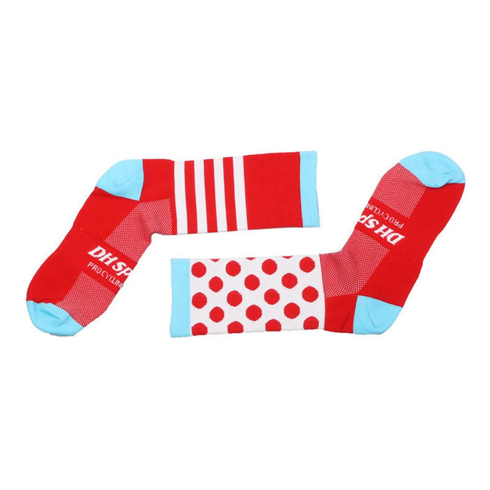 Cycling Socks for Men & Women - Breathable Bike Riding Socks for XC, MTB, BMX Sports - Moisture Wicking Athletic Ankle Socks in Black, Pink, Blue, Green, Orange - Perfect for Road Cycling, Mountain Biking & Indoor Training
