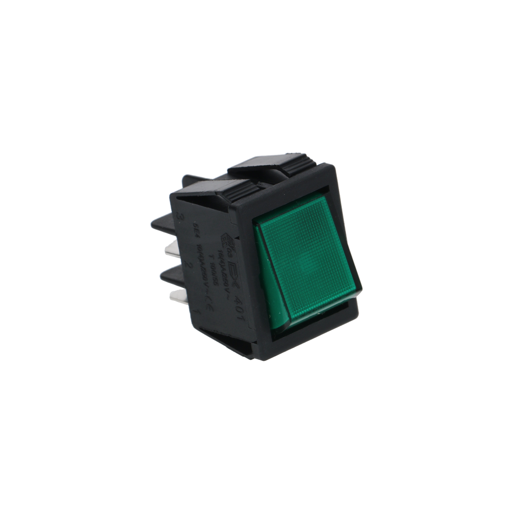 2-Pole On/Off Toggle Switch - Heavy Duty Electrical Switch for Home Appliances, Industrial Equipment & DIY Projects | Durable Green Power Switch for Control Panels, Machinery & Electrical Systems