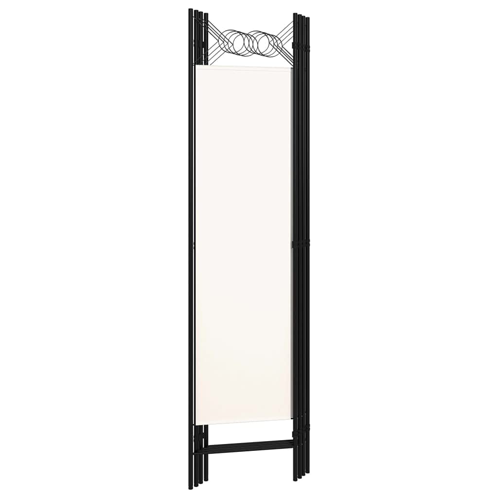 SKM 4-Panel Room Divider - Cream White Folding Privacy Screen 63