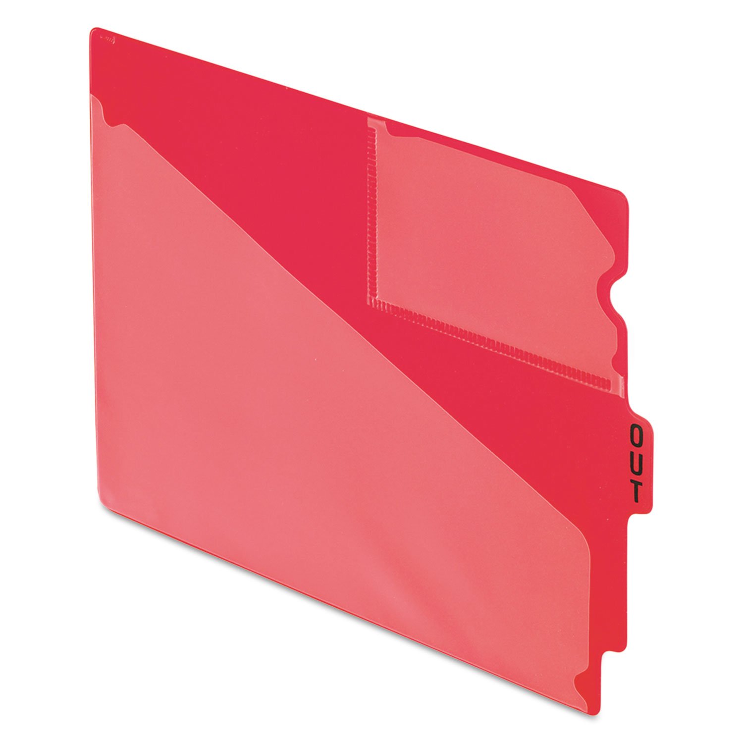 Pendaflex 13541 Letter Size Red End Tab Poly File Folders - Center Out Tab, 50 per Box - Perfect for Office, School, and Home Organization
