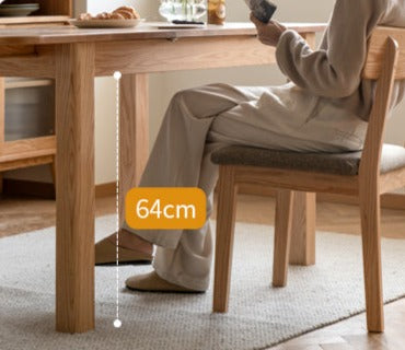 Solid Oak Wood Extendable Folding Dining Table - Expandable for Small Spaces, Perfect for Apartments & Family Gatherings
