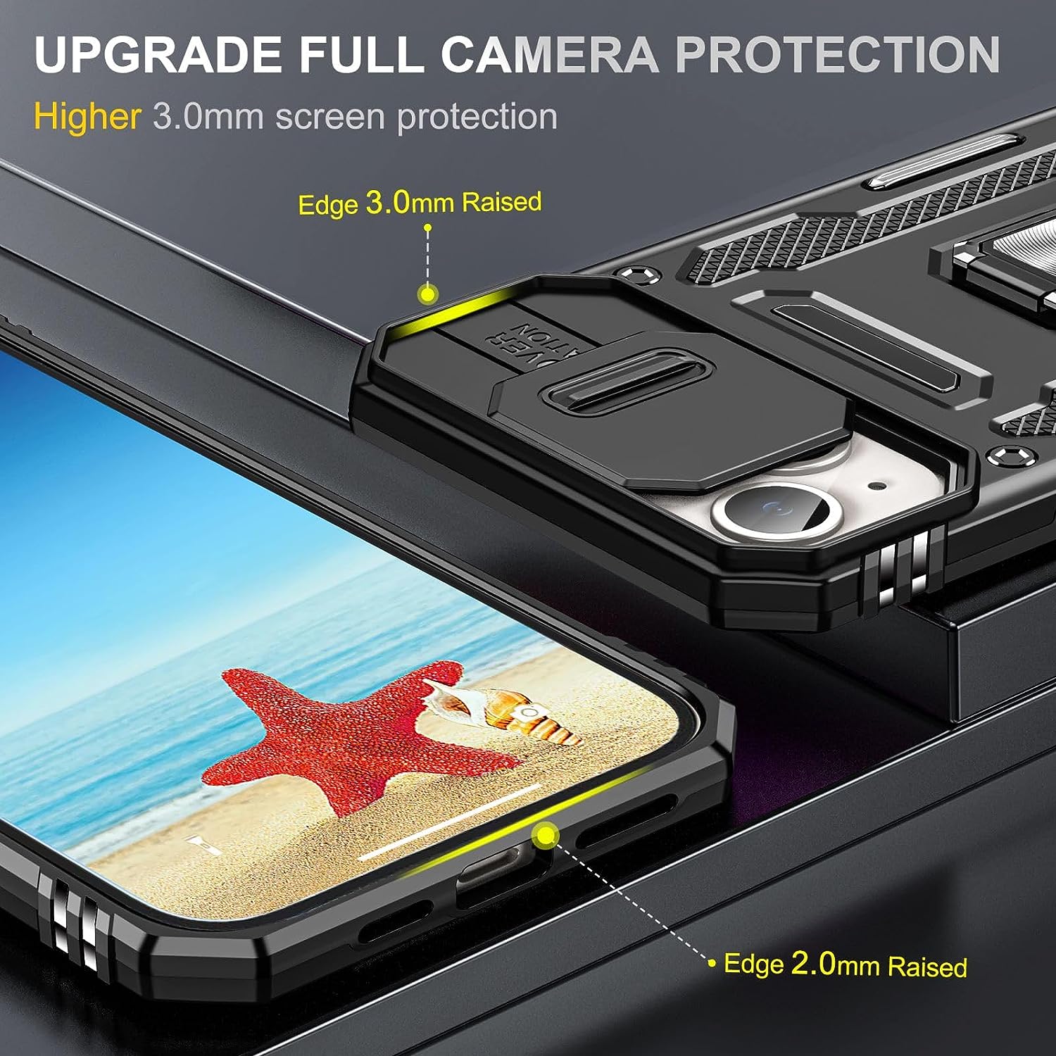 iPhone 16 Pro Max Magnetic Case with Slide Camera Cover - Shockproof Rugged Protective Phone Case Compatible with MagSafe | Full Body Protection with Lens Shield & Wireless Charging Support | Perfect for Outdoor Adventures, Daily Commute & Travel