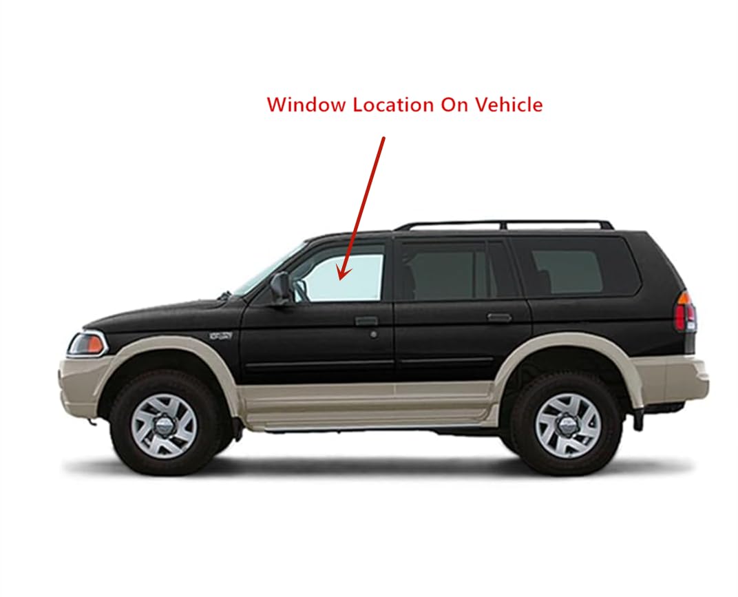 Replacement Driver Side Front Door Window Glass for 2001-2006 Mitsubishi Montero | OEM Fit & Easy Installation | Perfect for Auto Glass Repair & Replacement