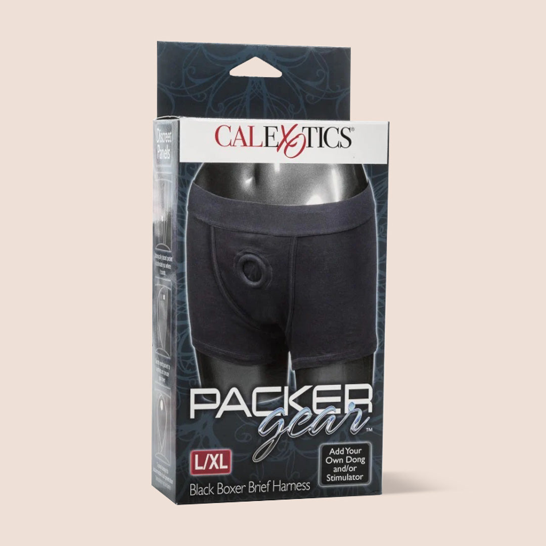 Packer Gear™ Boxer Brief Harness - Compatible with Packers, Probes & Dildos | Comfortable Strap-On Underwear for Gender Affirmation, Roleplay & Intimate Play
