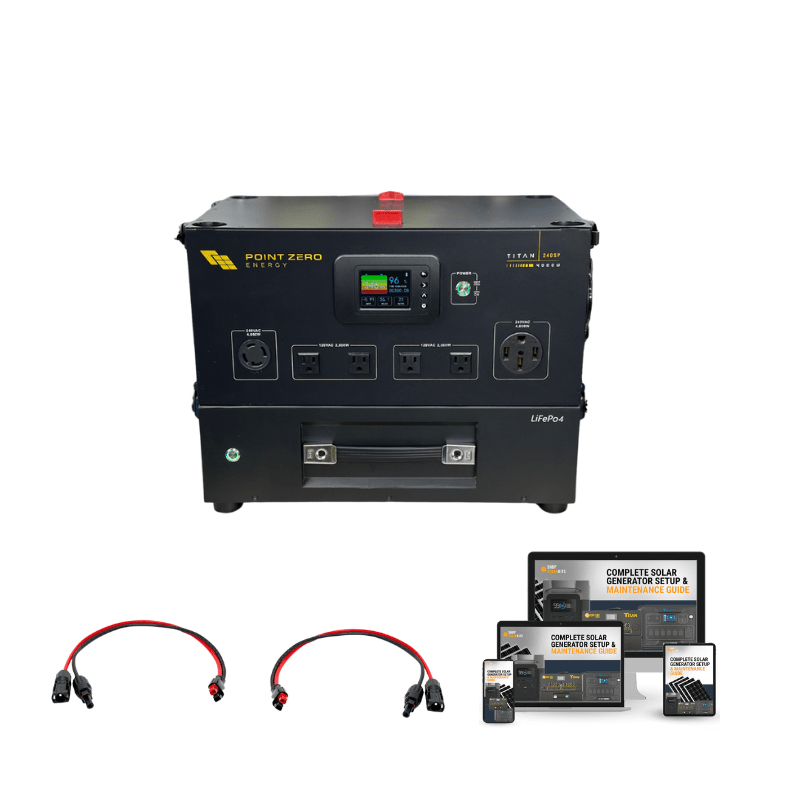 Point Zero Energy Titan 240SP Solar Kit - 4000W Portable Power Station with 2500Wh Capacity | Custom Solar Bundle Options | Perfect for Camping, RV Trips & Emergency Power Backup