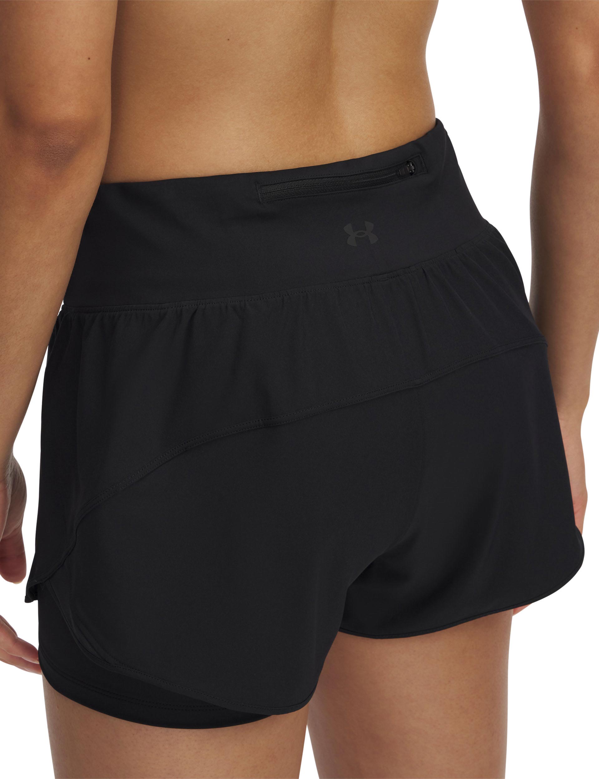 Launch Pro 2-in-1 Running Shorts with Reflective Stripes - Black | Perfect for Jogging, Gym Workouts & Outdoor Activities