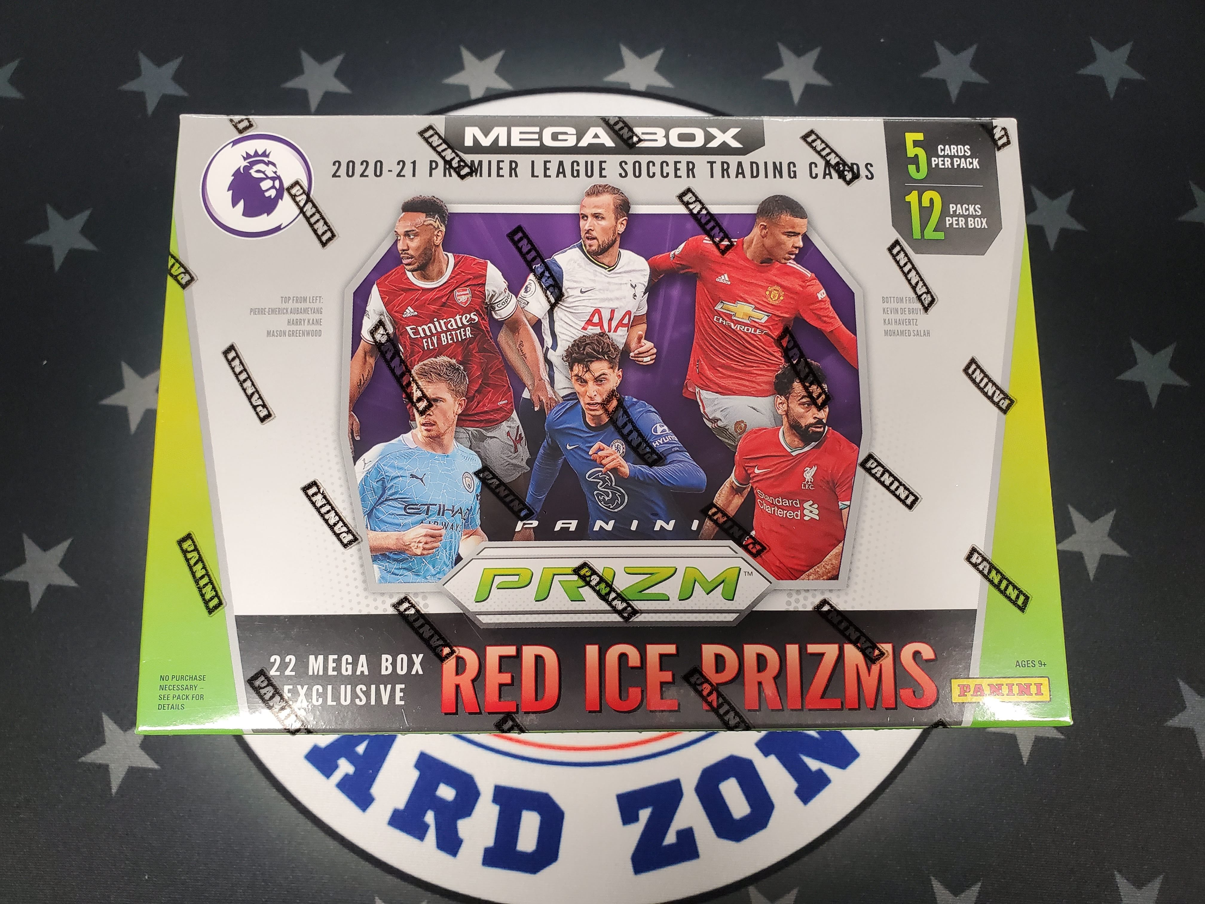 2020-2021 Panini Prizm Premier League Soccer Mega Box - Includes Red Ice Prizms & Rare Cards - Perfect for Soccer Collectors & Fantasy League Fans
