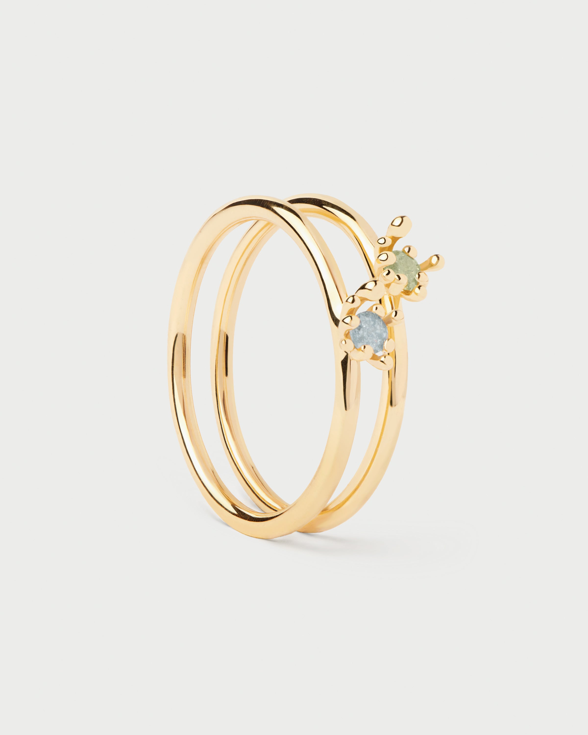 Elegant Les Fleurs Ring Set - Floral Design Wedding & Engagement Jewelry for Women - Perfect for Bridal, Anniversary & Special Occasion Gifts