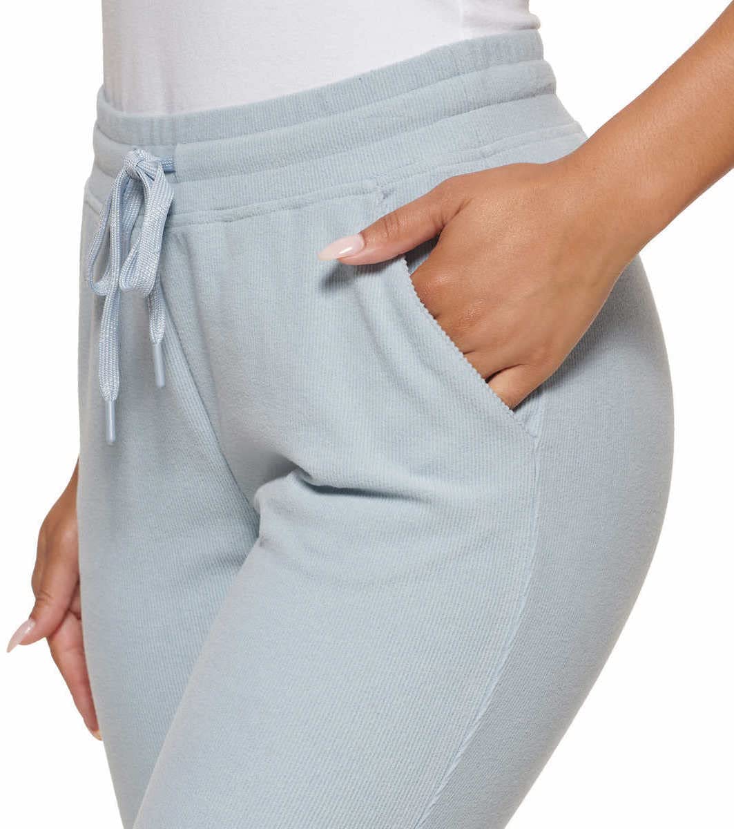 Andrew Marc Marc New York Women's Ribbed Midweight Jogger Pants - Comfortable Casual Lounge & Workout Pants for Everyday Wear