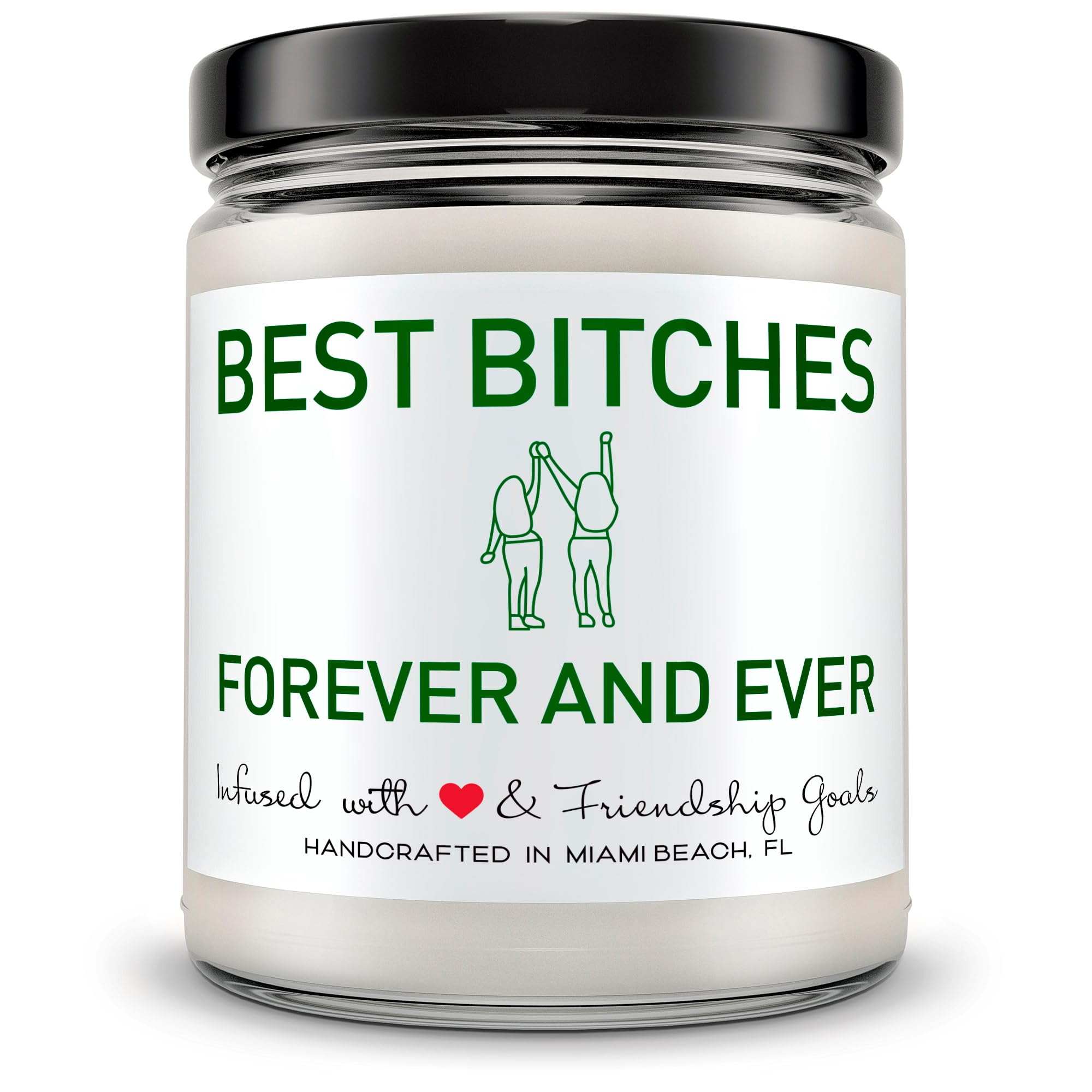 Bestie Gifts for Women - Funny Soy Wax Candle for Best Friends - Hand Poured in USA - 9oz Aromatherapy Candle by Mint Sugar Candle Company - Perfect for Birthday, Anniversary & Friendship Day Gifts