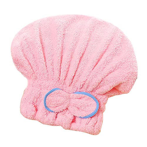 BDYJY 1PC Quick Dry Microfiber Hair Towel Wrap for Women & Girls - Soft Bath Turban with Cute Ears, Lightweight Hair Dry Hat & Headscarf (Yellow Blue/Pink) - Perfect for Shower, Swimming & Salon Styling