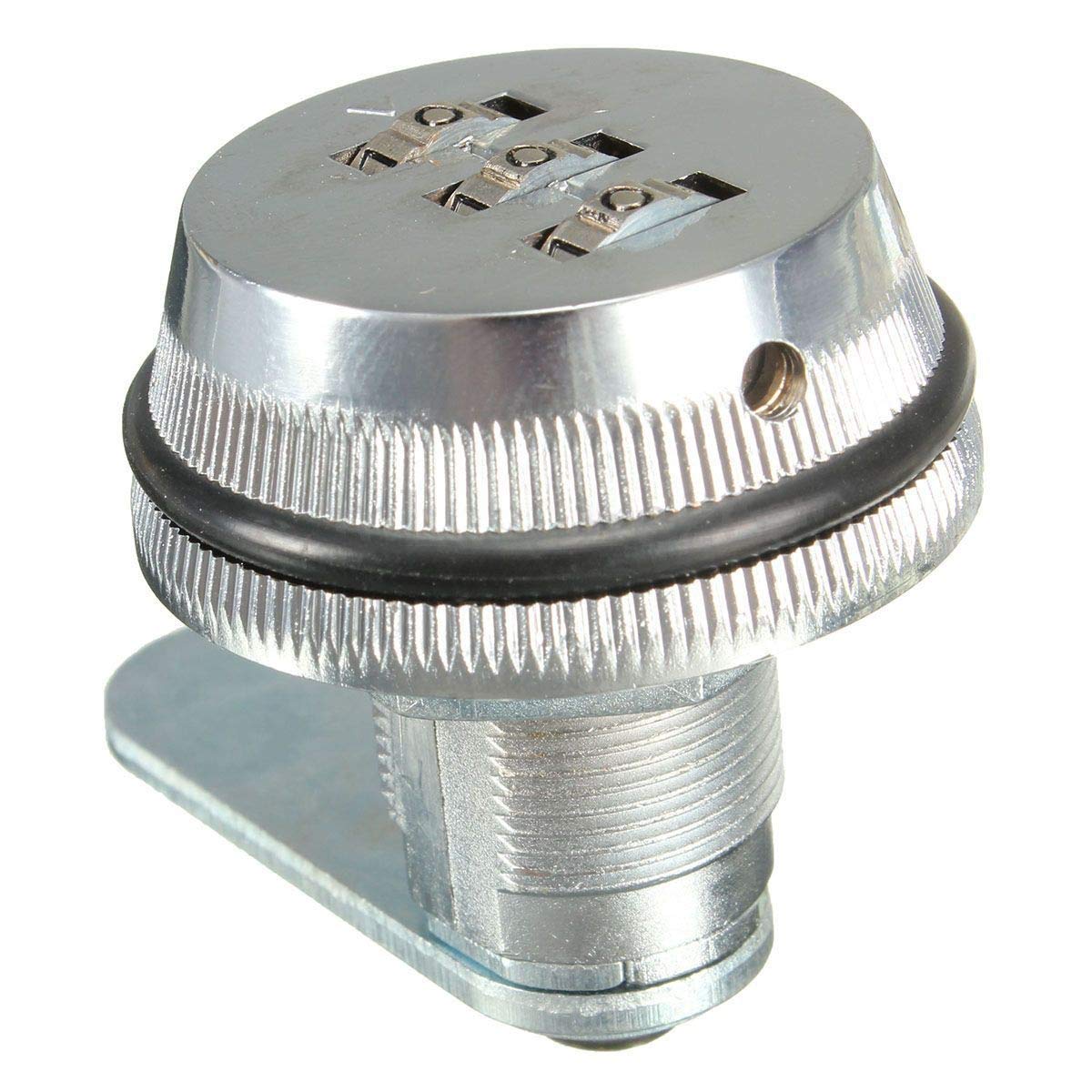 **Alloy Combination Cam Lock - Keyless Mailbox & Cabinet Lock for RV, Home, Office - 3 Dial Security Lock (Silver) - Ideal for Secure Storage & Outdoor Use**