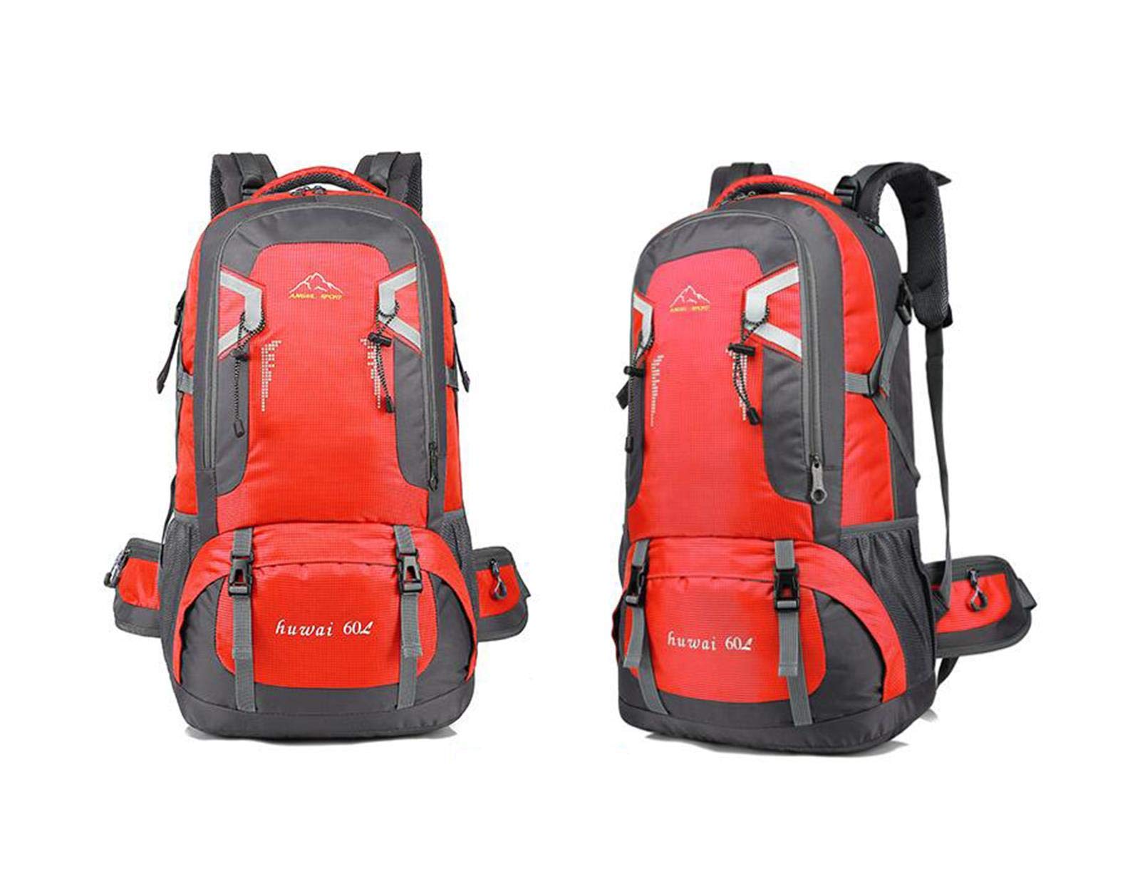 40L & 60L Waterproof Hiking Backpack - Lightweight Trekking Rucksack for Camping, Travel, Outdoor Sports - Durable Tactical Backpack with Adjustable Straps (Perfect for Hiking, Backpacking & Adventure Travel)