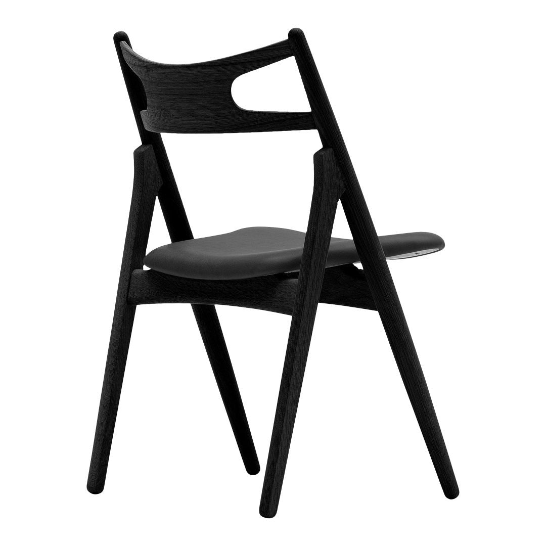 CH29P Sawbuck Chair - Solid Wood Dining Chair for Kitchen & Dining Room - Modern Scandinavian Design for Home & Office Use