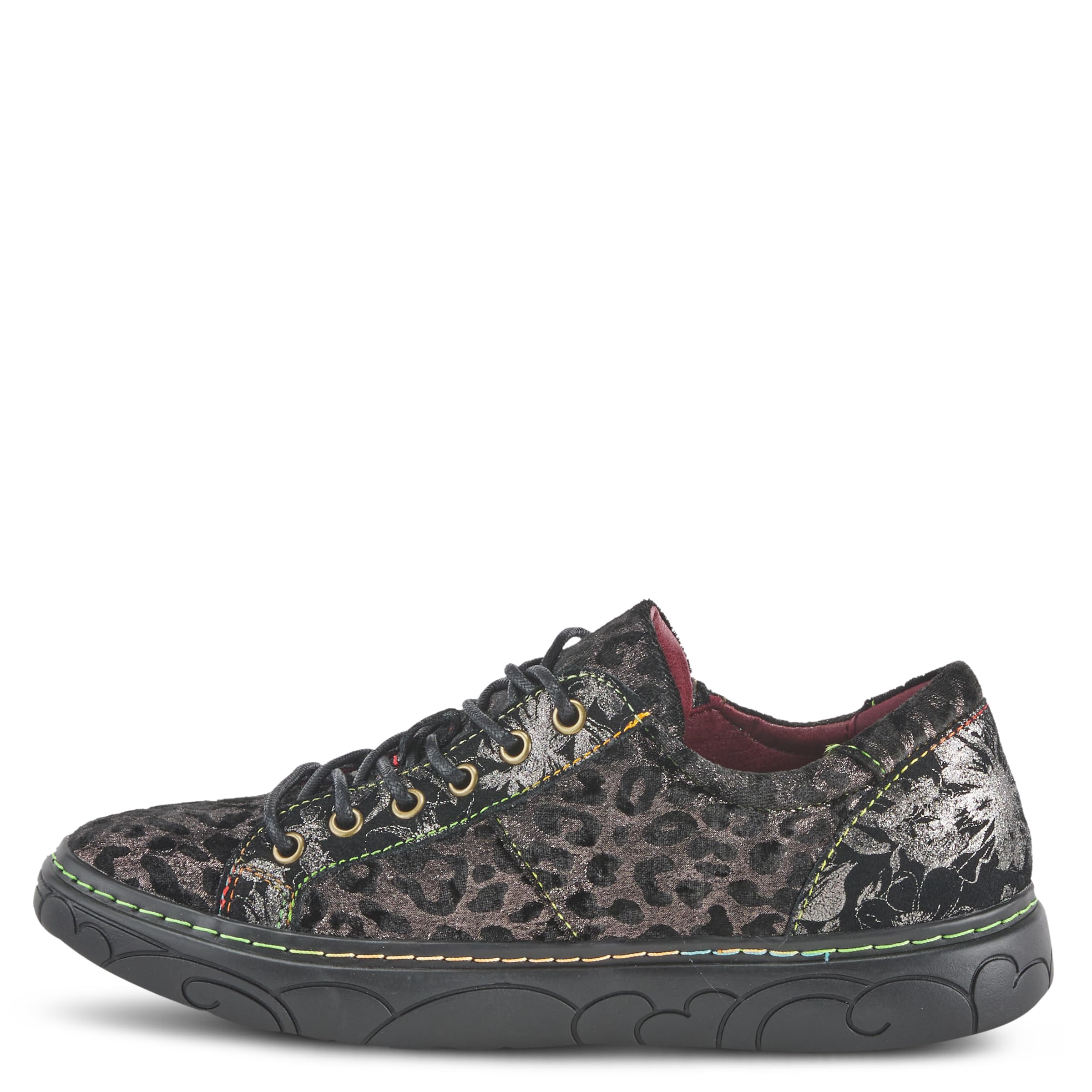 Spring Step L'Artiste Danli-Cheeta Women's Fashion Sneakers - Animal Print Casual Shoes with Zipper & Adjustable Laces | Perfect for Streetwear, Work & Everyday Comfort