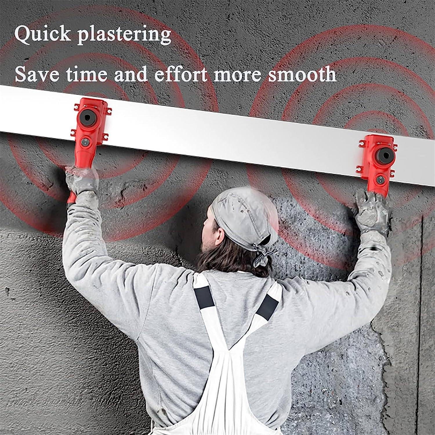 SCIAZA 12,000 RPM Power Concrete Screed Vibration Set with 6ft Stainless Steel Plate - Cement Leveling Motor & Tamper Evident Ruler for Professional Concrete Finishing - Perfect for Driveways, Patios & Floor Construction Projects