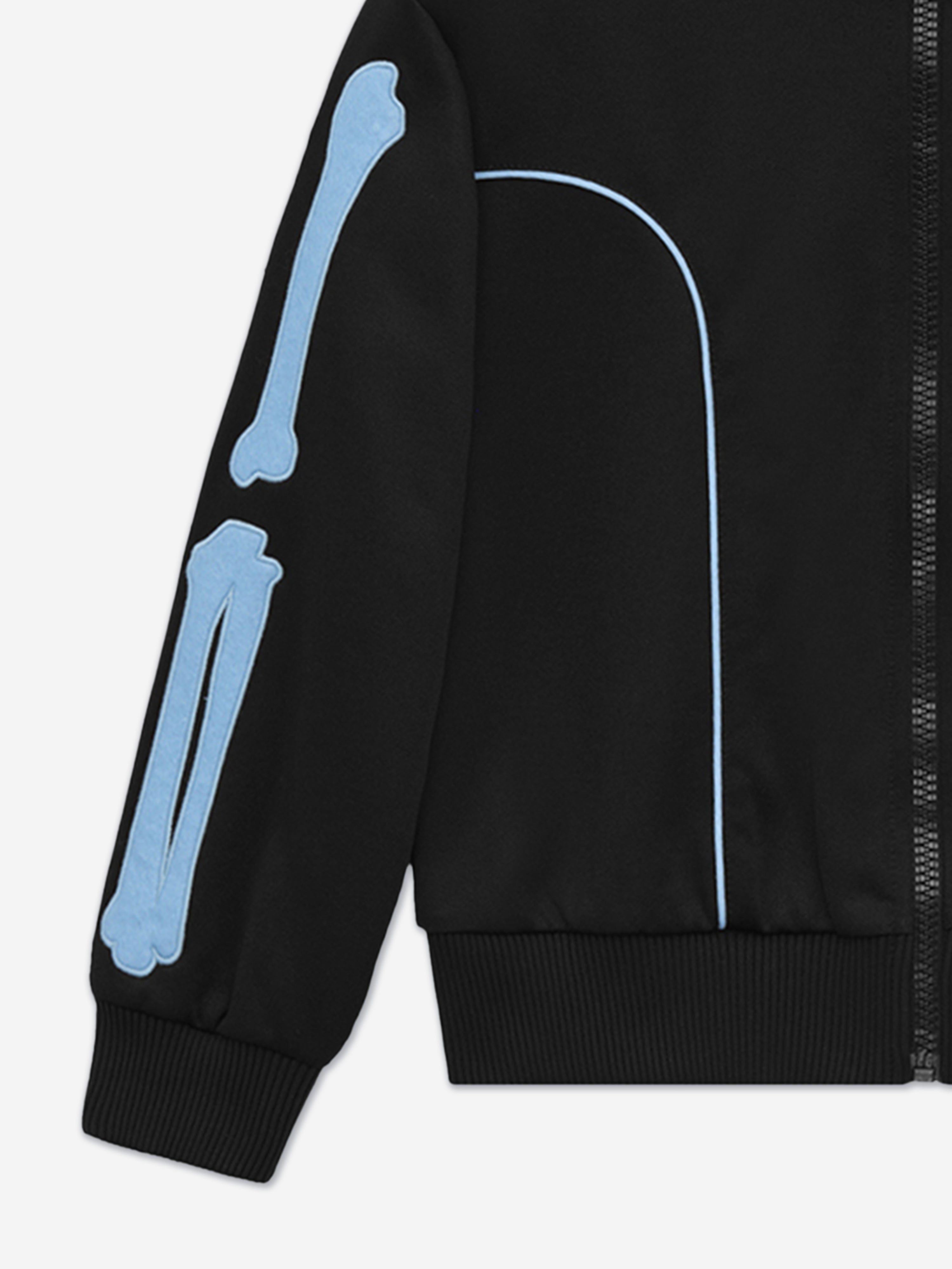 Amiri Kids Bones Track Jacket - Black | Stylish Athletic Jacket for Boys & Girls | Perfect for School, Sports & Casual Outings
