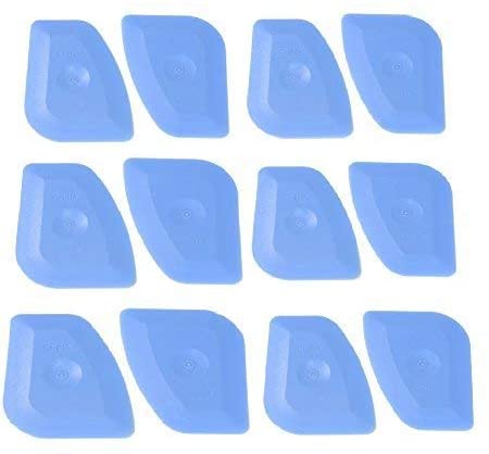 12 Pack Multipurpose Plastic Razor Scrapers - Heavy Duty Cleaning Tools for Kitchen, Bathroom, Glass, Stove, Car Windows - Remove Stickers, Labels, Paint & More