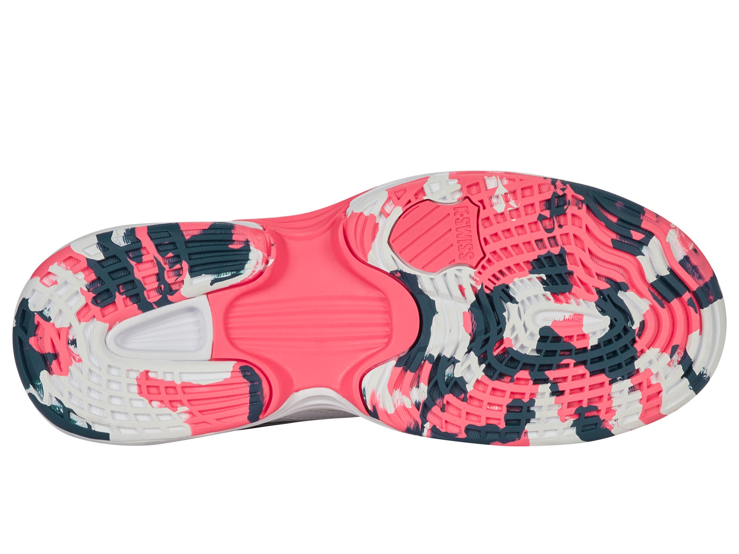 SPEEDTRAC Running Shoes for Men - White/Stargazer/Neon Blaze | Lightweight & Breathable for Jogging, Gym & Outdoor Sports