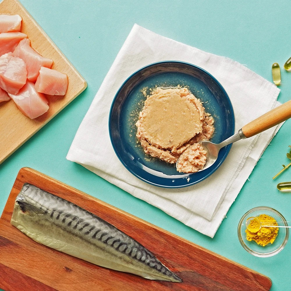 Premium Mackerel & Chicken Complete Balanced Cat Food - High Protein Wet Cat Food for Adult & Senior Cats - Grain-Free, Natural Ingredients - Perfect for Mealtime & Weight Management