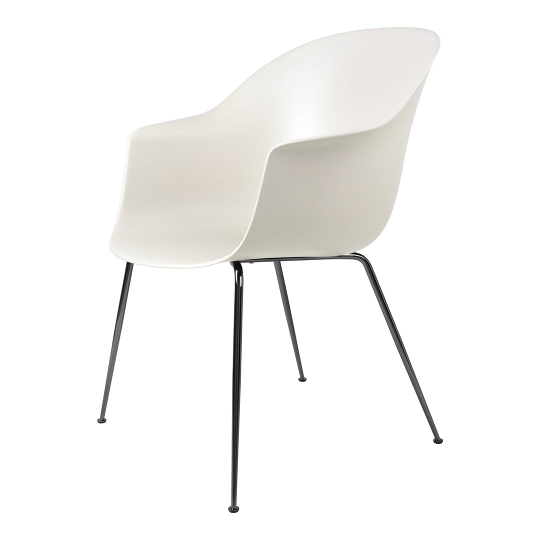 Modern Bat Dining Chair with Conic Base - Unupholstered Wooden Seat - Perfect for Kitchen, Dining Room & Restaurant Decor