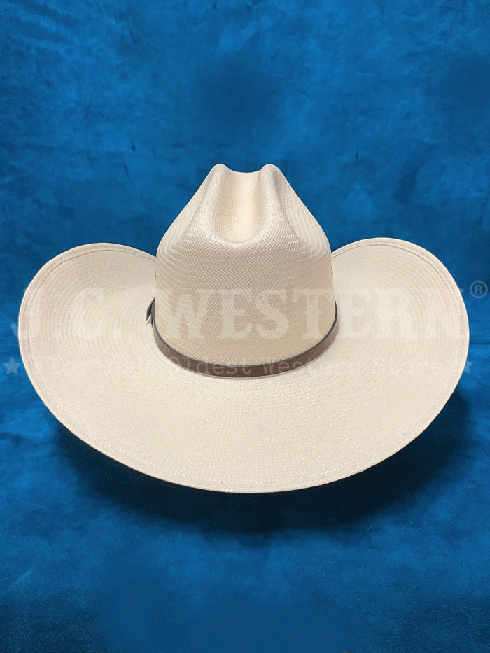 Larry Mahan MS2442OPLX 10X OPLIN Straw Cowboy Hat Ivory - Western Style Hat for Men & Women - Perfect for Rodeo, Country Music Festivals & Outdoor Adventures