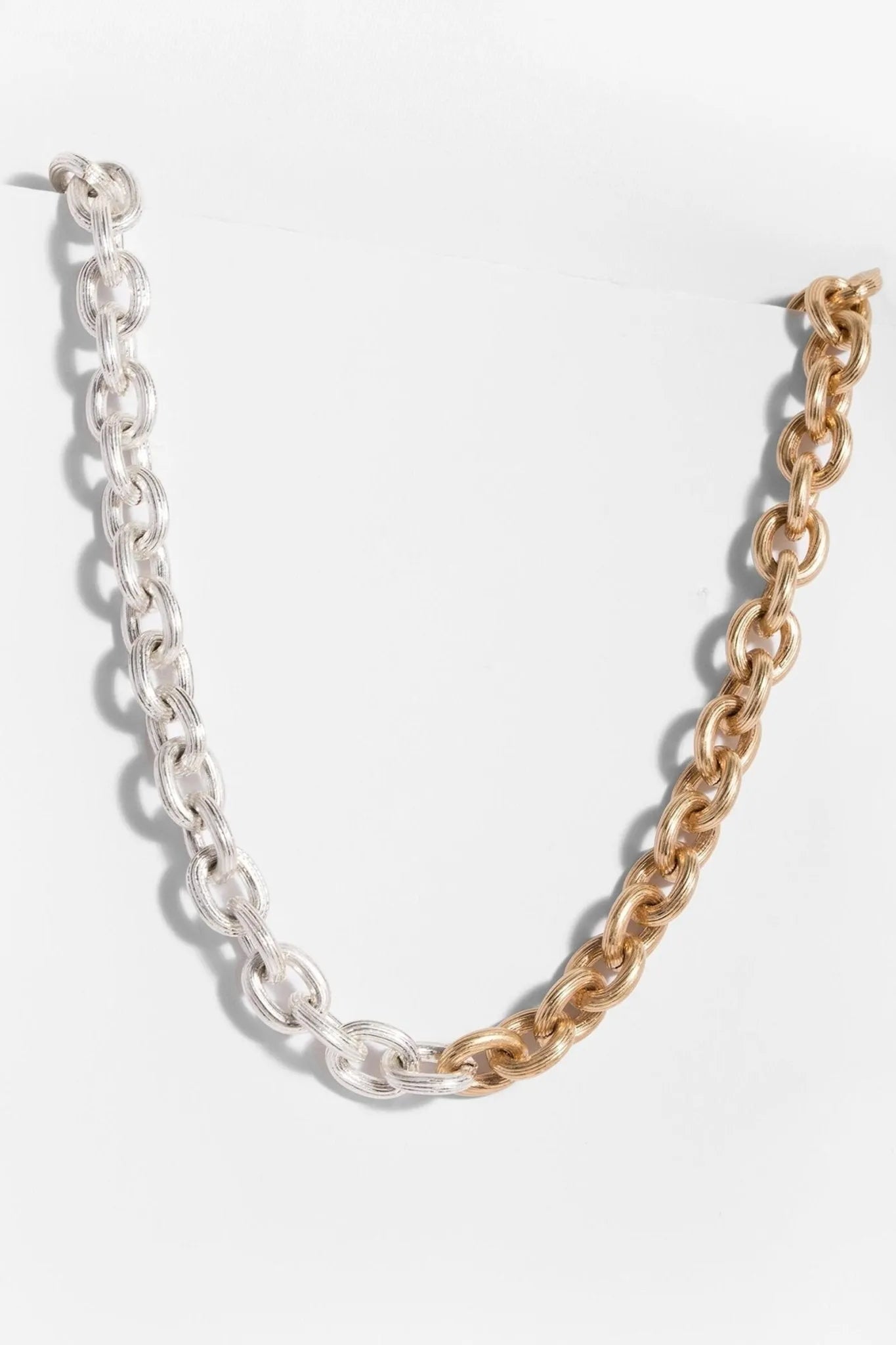 Gold and Silver Chain Link Necklace for Women - Elegant Layered Jewelry for Everyday Wear, Parties & Gifts