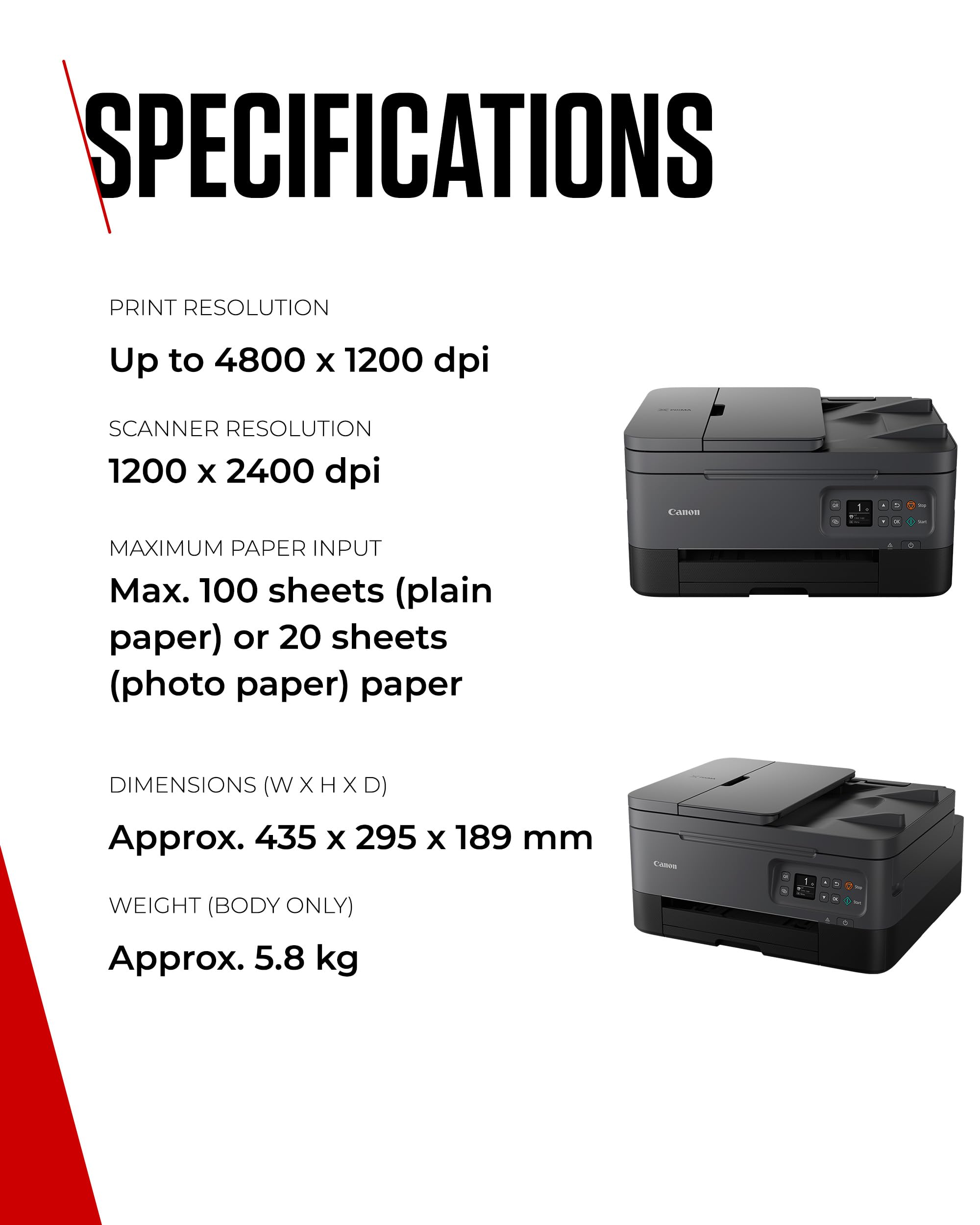 Canon PIXMA TS7450a Wireless All-in-One Inkjet Printer with Scanner & Copier - High-Quality Printing for Home Office & Creative Projects | Perfect for Remote Work, School Assignments & Photo Printing