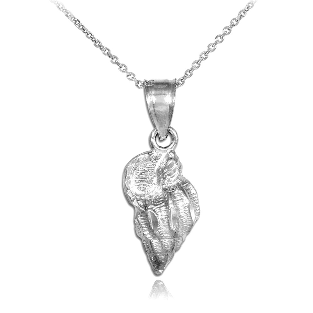 925 Sterling Silver Seashell Conch Charm Pendant Necklace for Women - Elegant Beach Jewelry Gift for Summer Vacation, Wedding, Party & Everyday Wear
