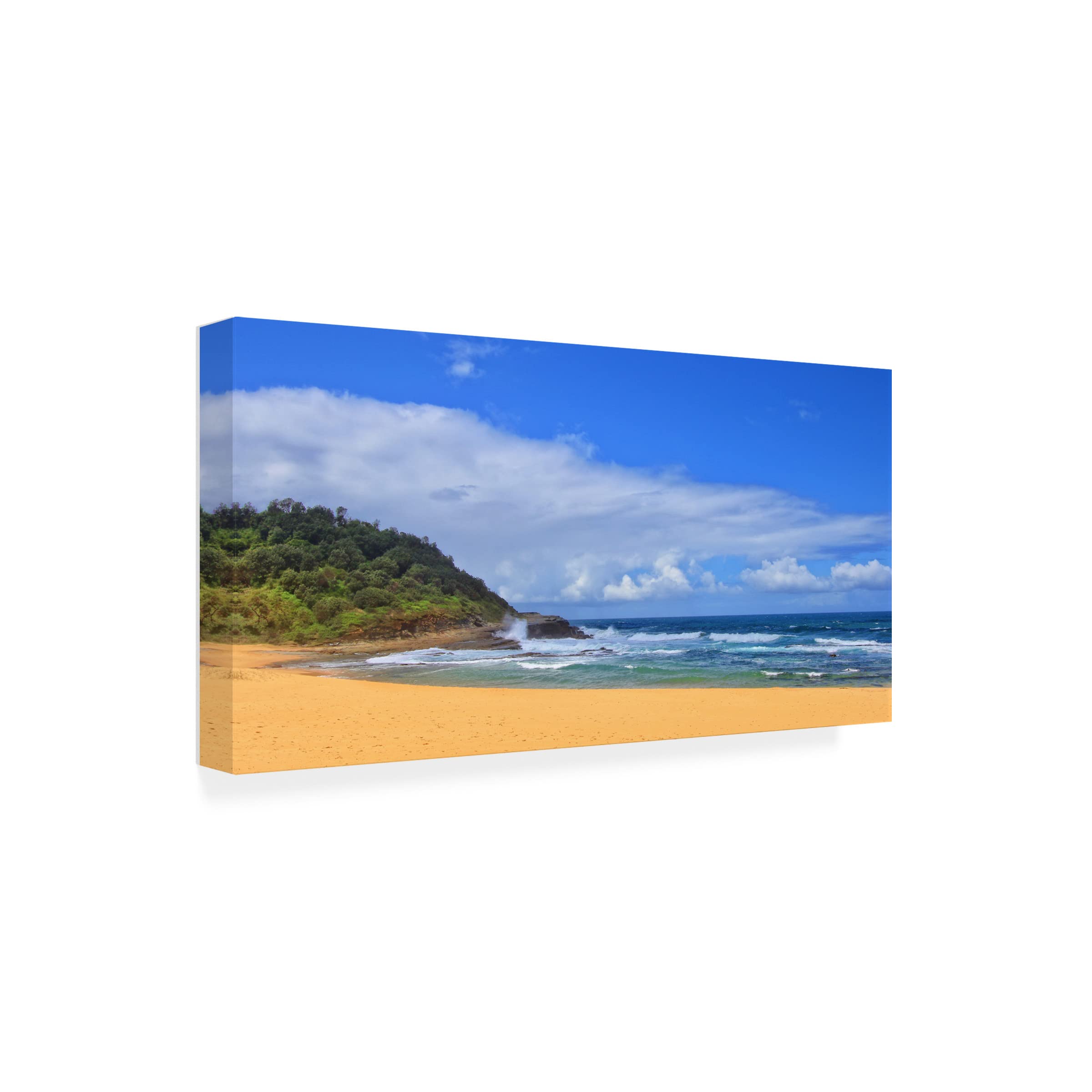 Trademark Fine Art 'Spoon Bay 3' Canvas Wall Art Print by Beata Czyzowska Young - Modern Coastal Painting for Living Room, Bedroom & Office Decor