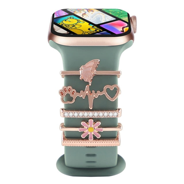 Stylish Decorative Jewelry Charms for Watch Bands - Personalized Watch Accessories for Women & Men | Perfect for DIY Watch Strap Customization & Gift Giving
